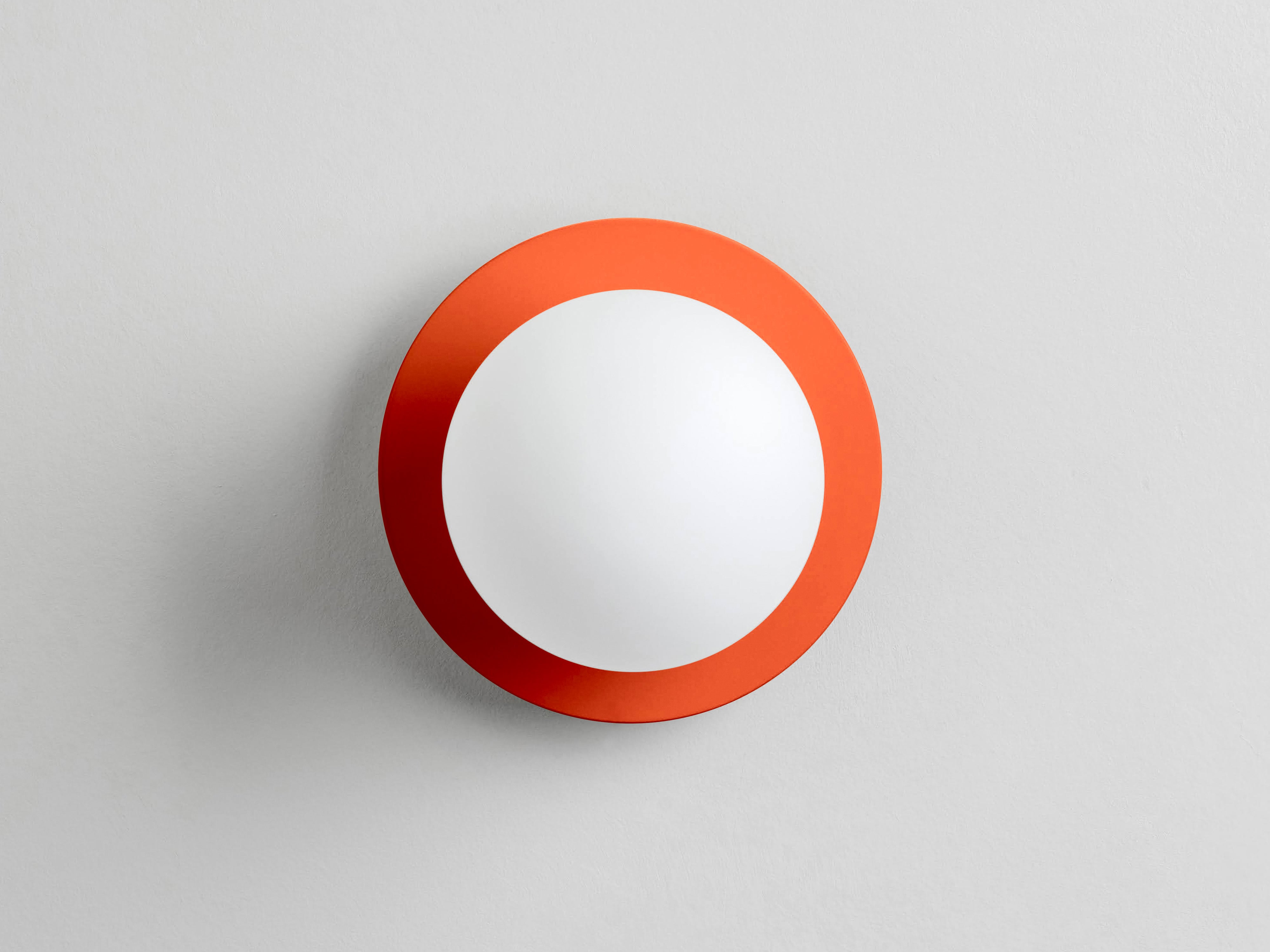 Peel orange opal disk wall light