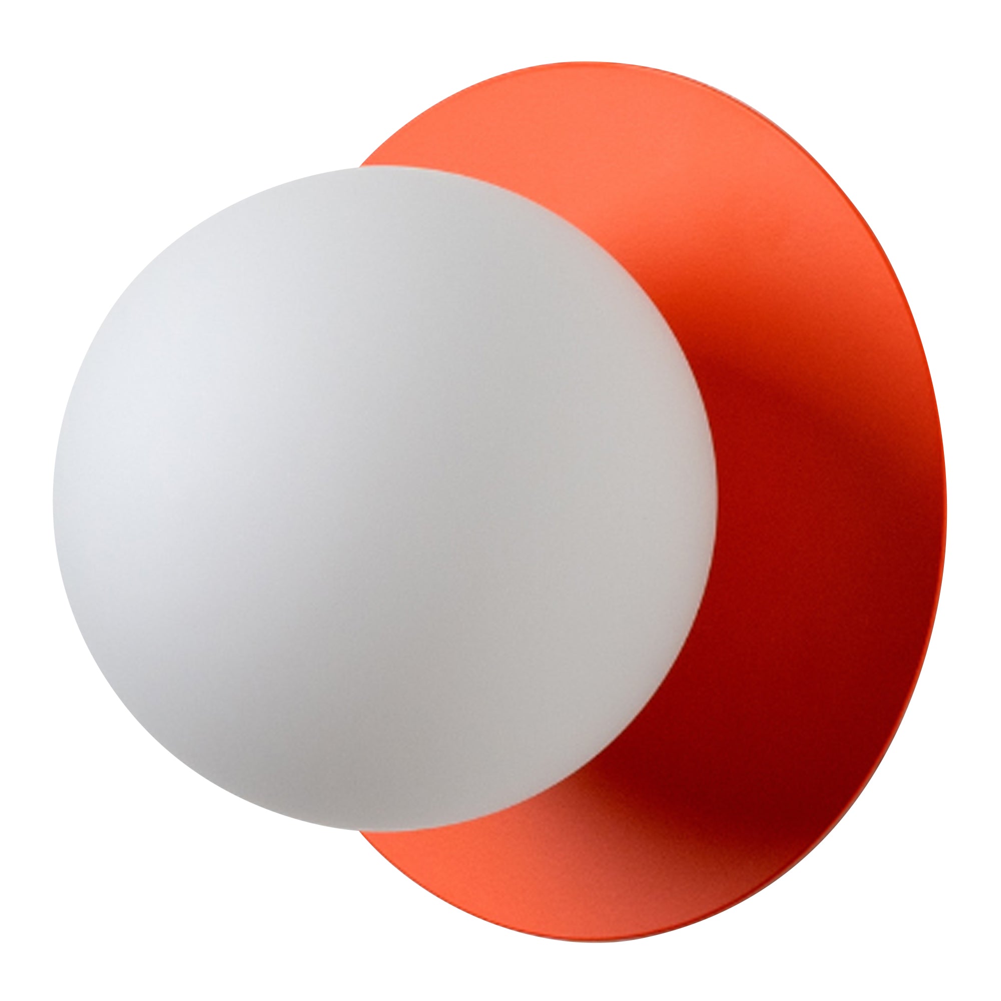 Peel orange opal disk wall light