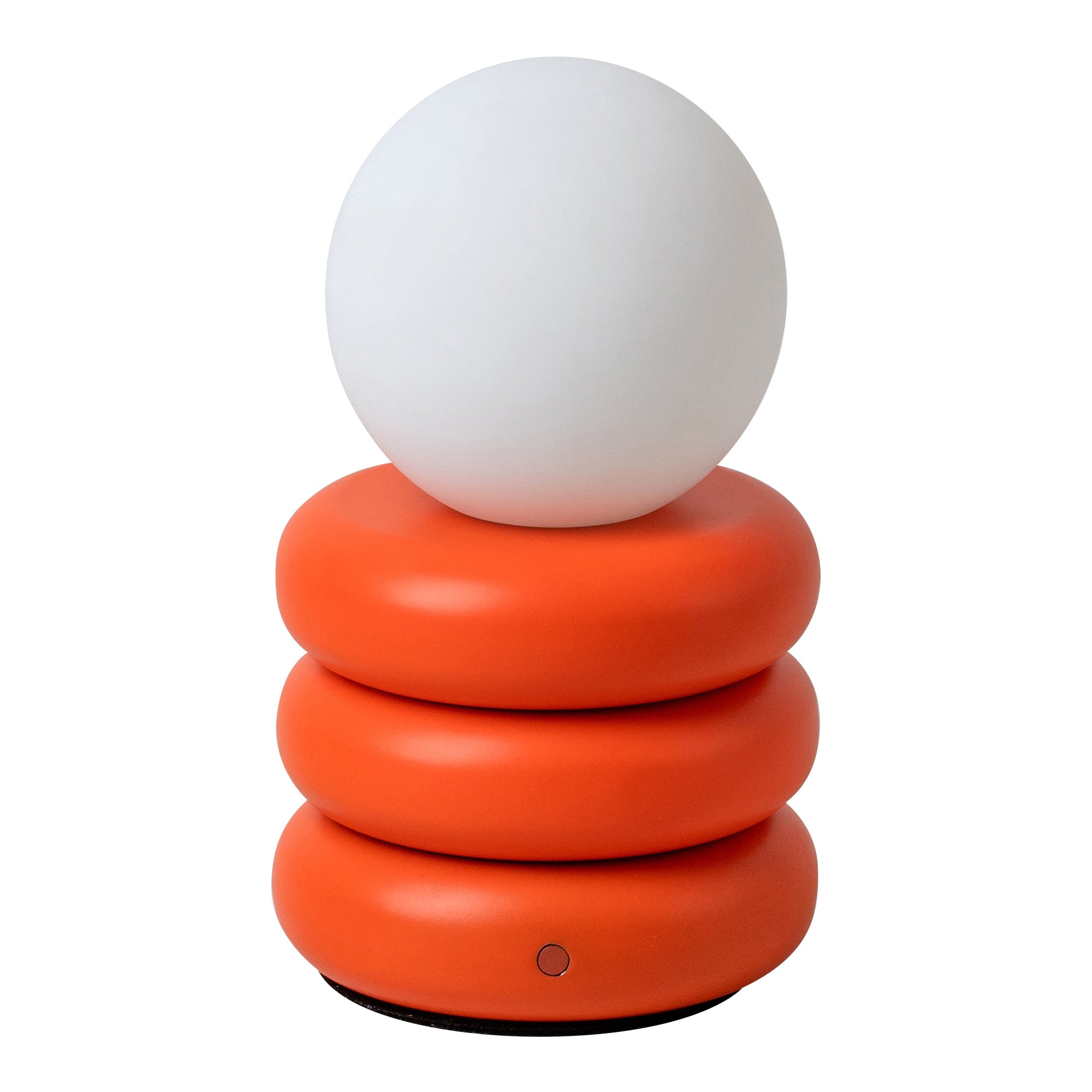 Peel orange tube cordless table lamp