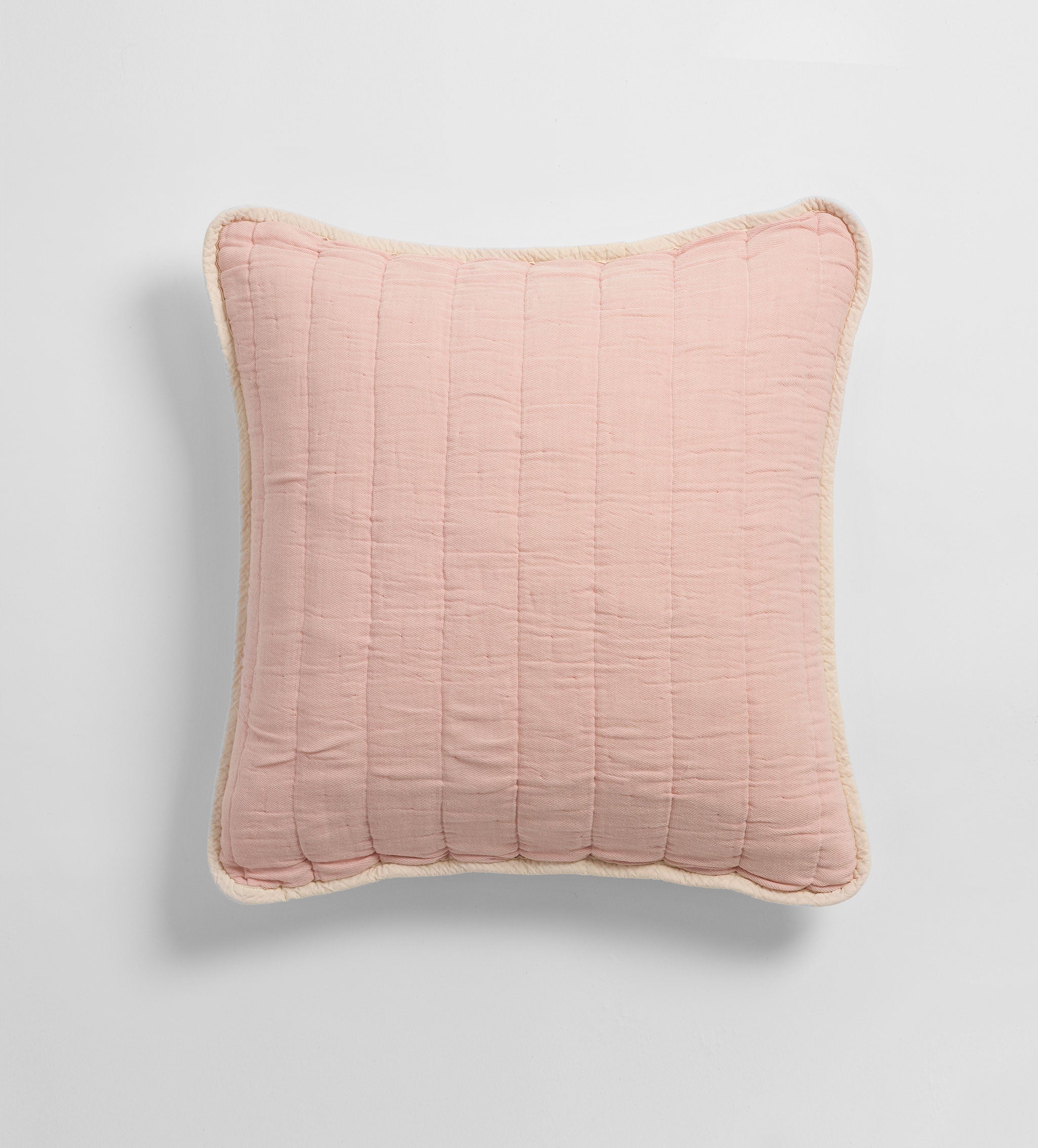 Blush Pink Vivienne 100% Cotton Quilted Cushion Cover