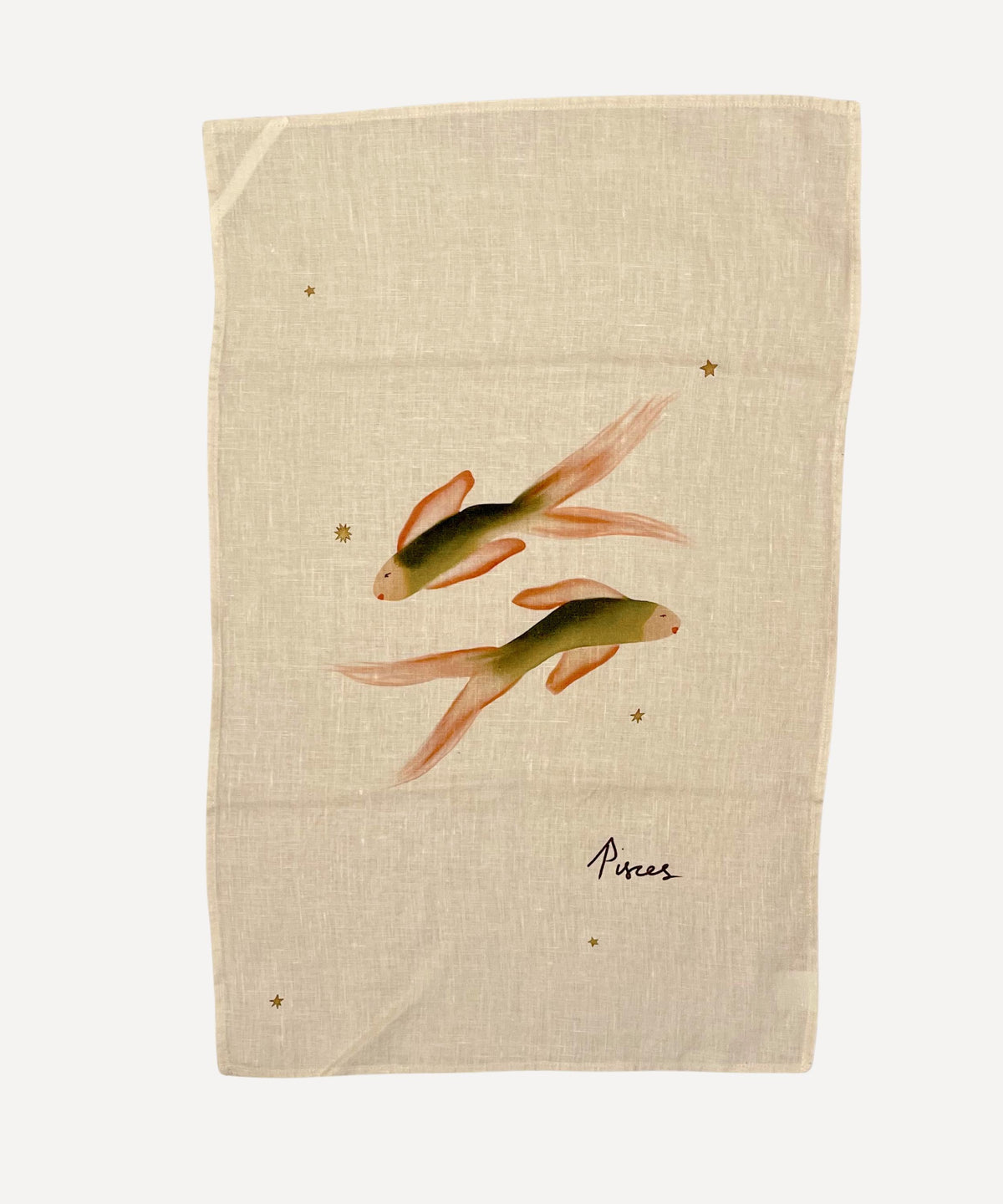 Zodiac Linen Tea Towel - Pisces