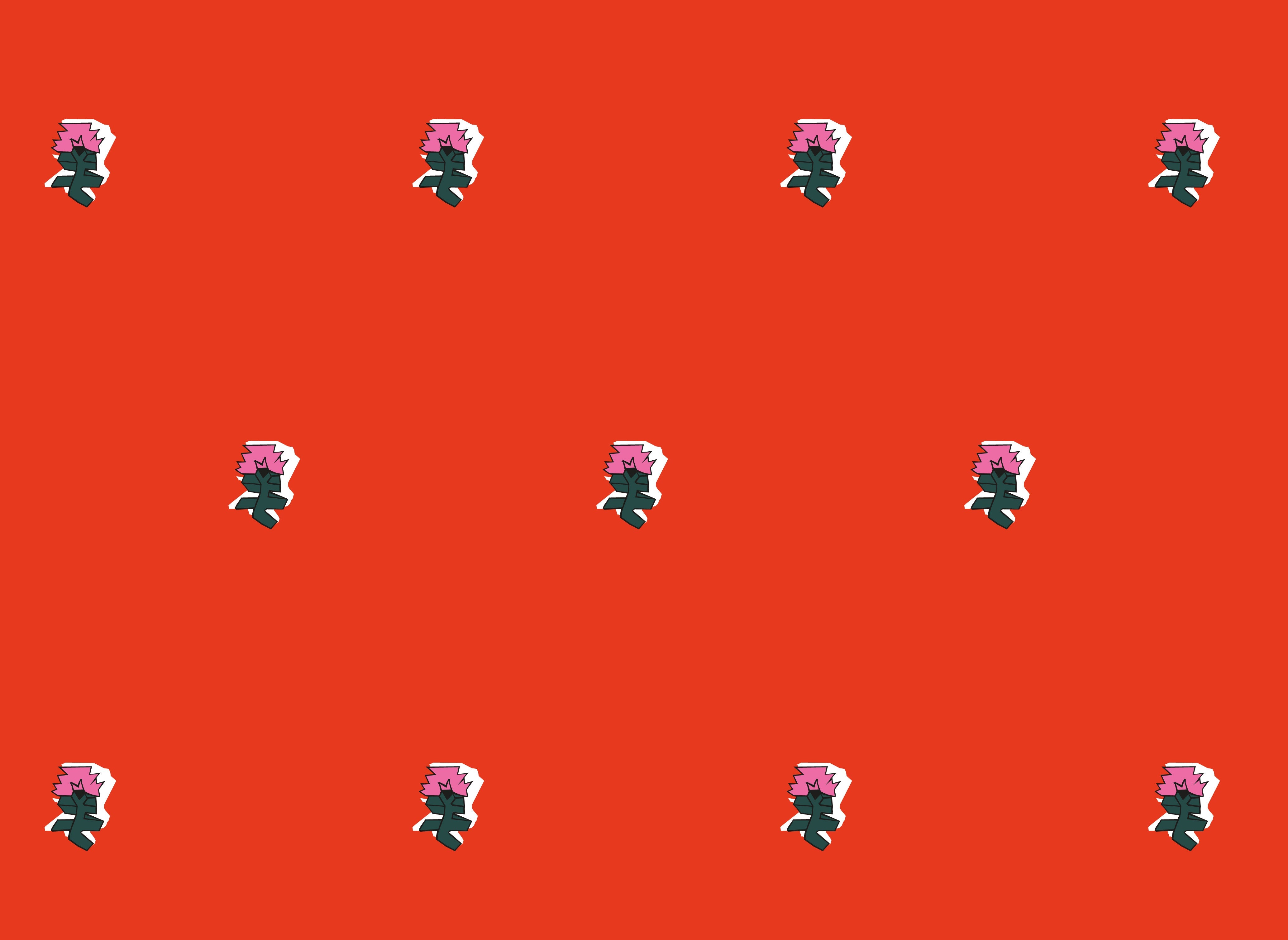 Pixel Posey Wallpaper, Azalea, Sample