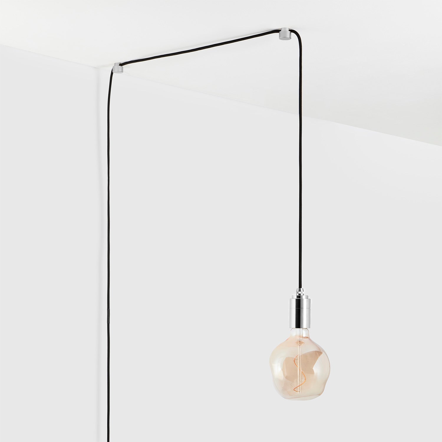 Voronoi I Plug-In Pendant Light in Stainless Steel
