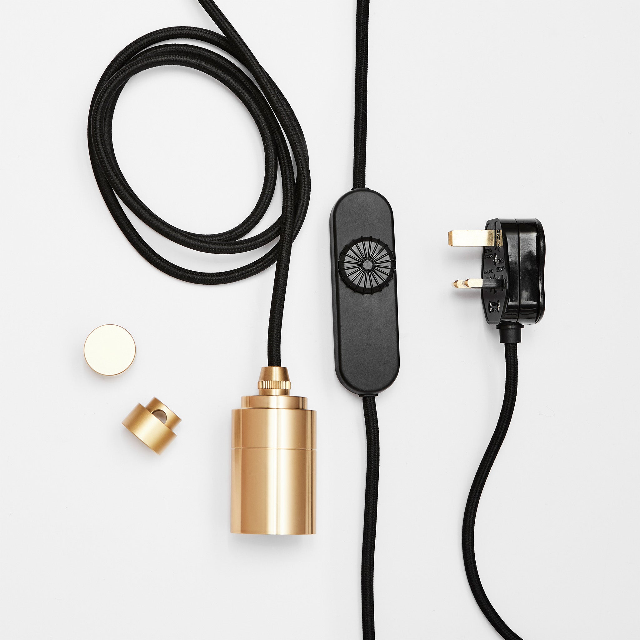 Oval Dim-to-Warm Plug-In Pendant in Brass