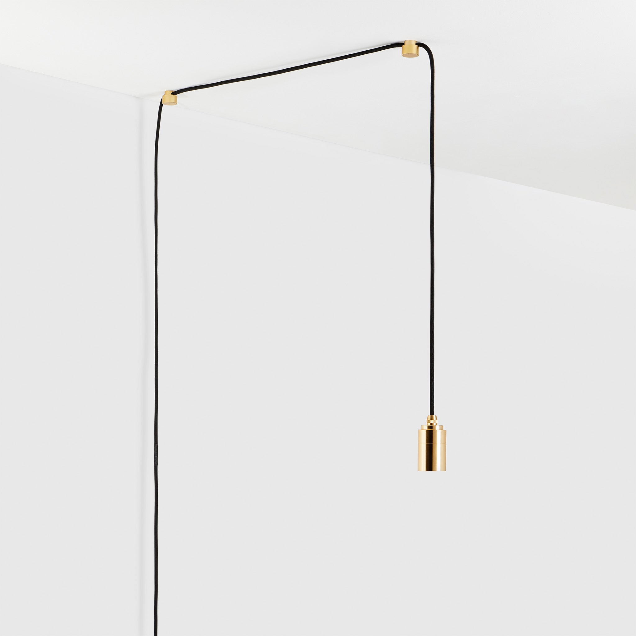 Oval Dim-to-Warm Plug-In Pendant in Brass