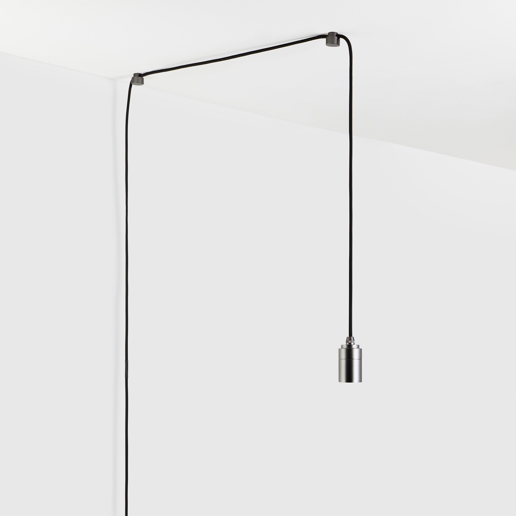 Oval Dim-to-Warm Plug-In Pendant in Graphite