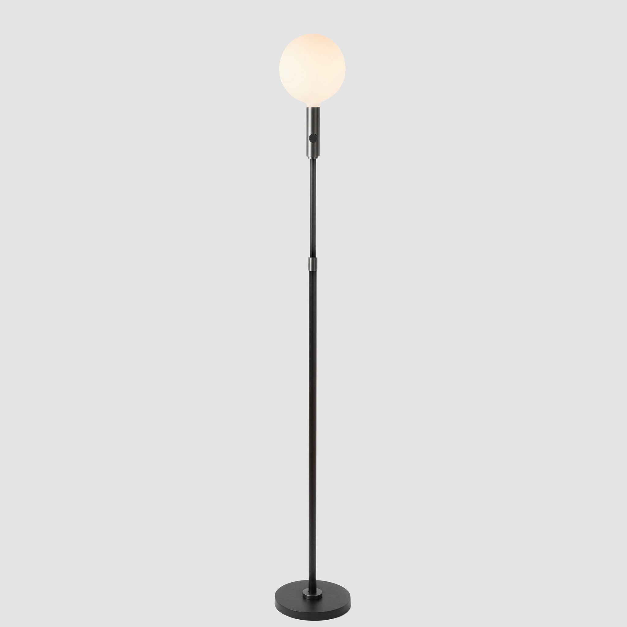 Poise Adjustable Floor Lamp in Graphite + Sphere V