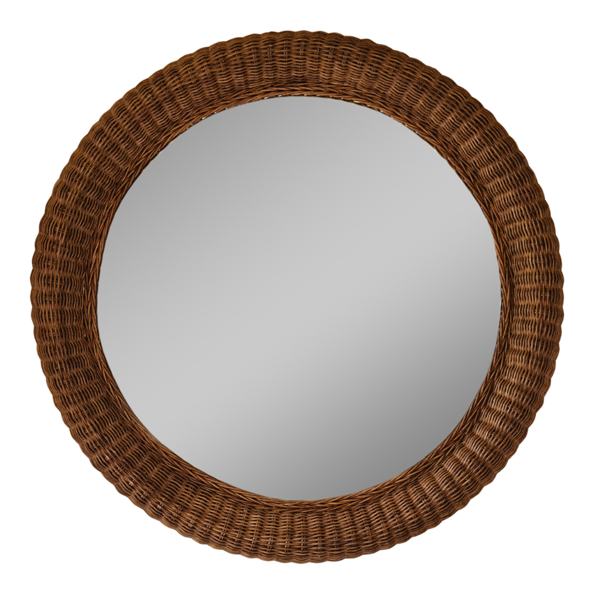 Polly Round Rattan Mirror