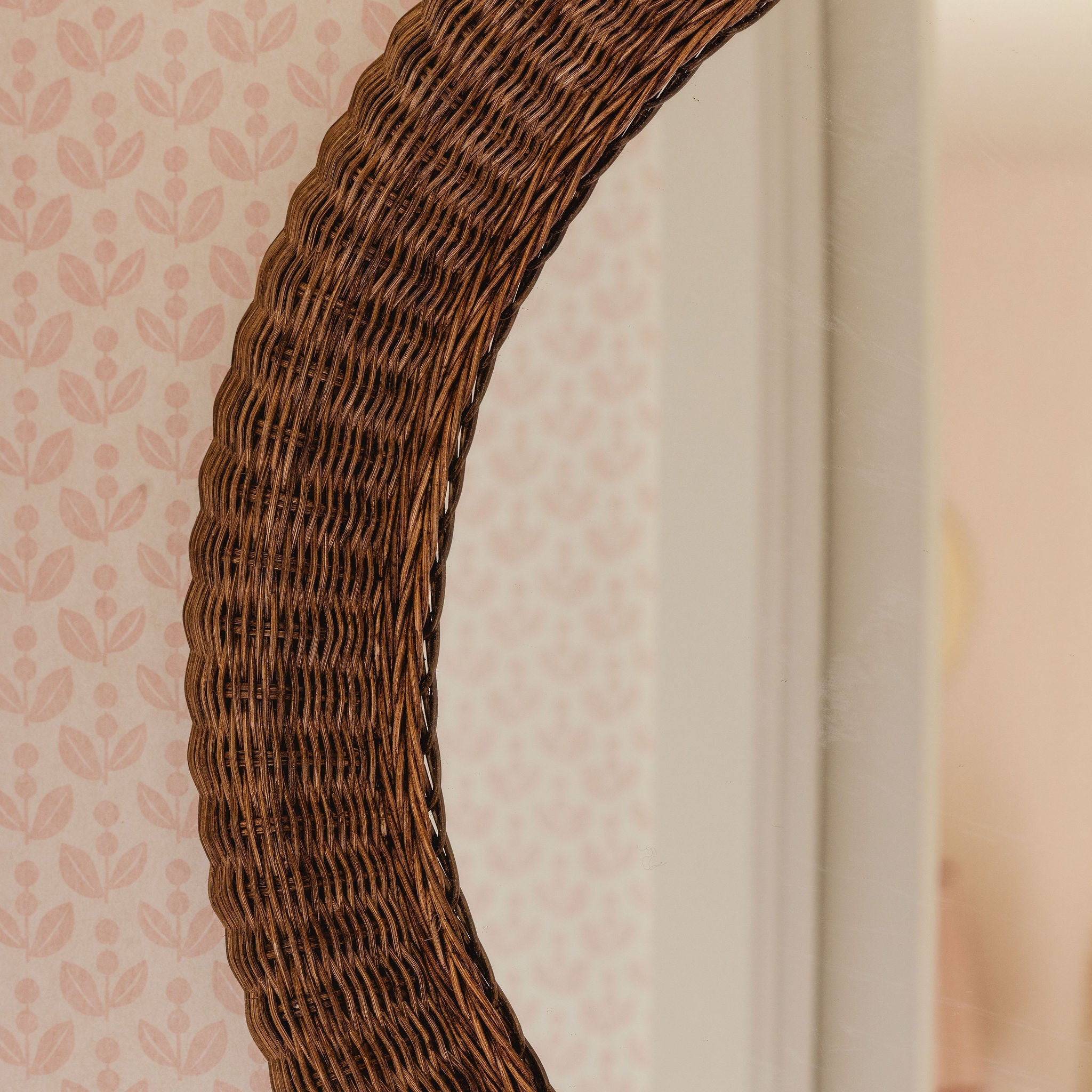 Polly Round Rattan Mirror