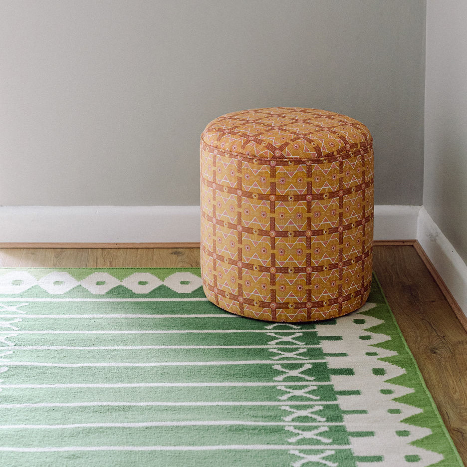 Brown Charbagh Pouffe