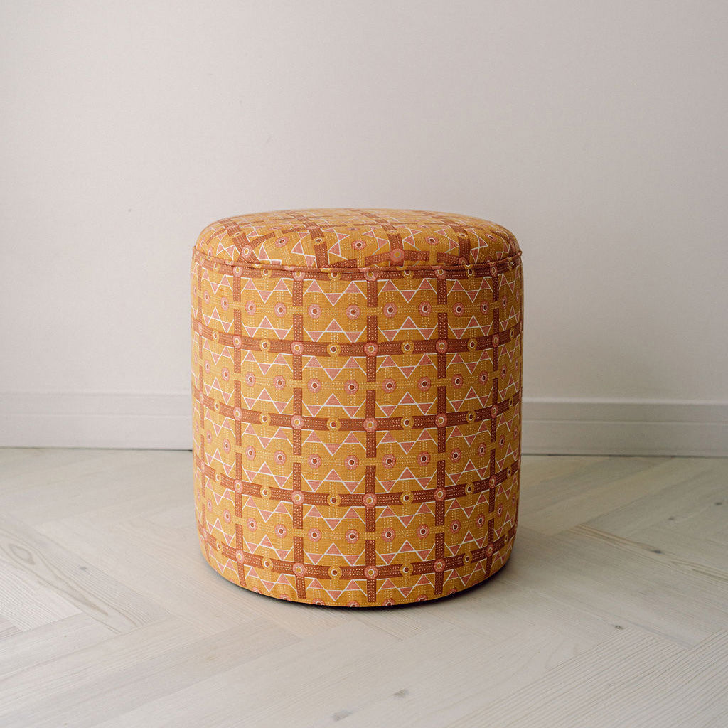 Brown Charbagh Pouffe