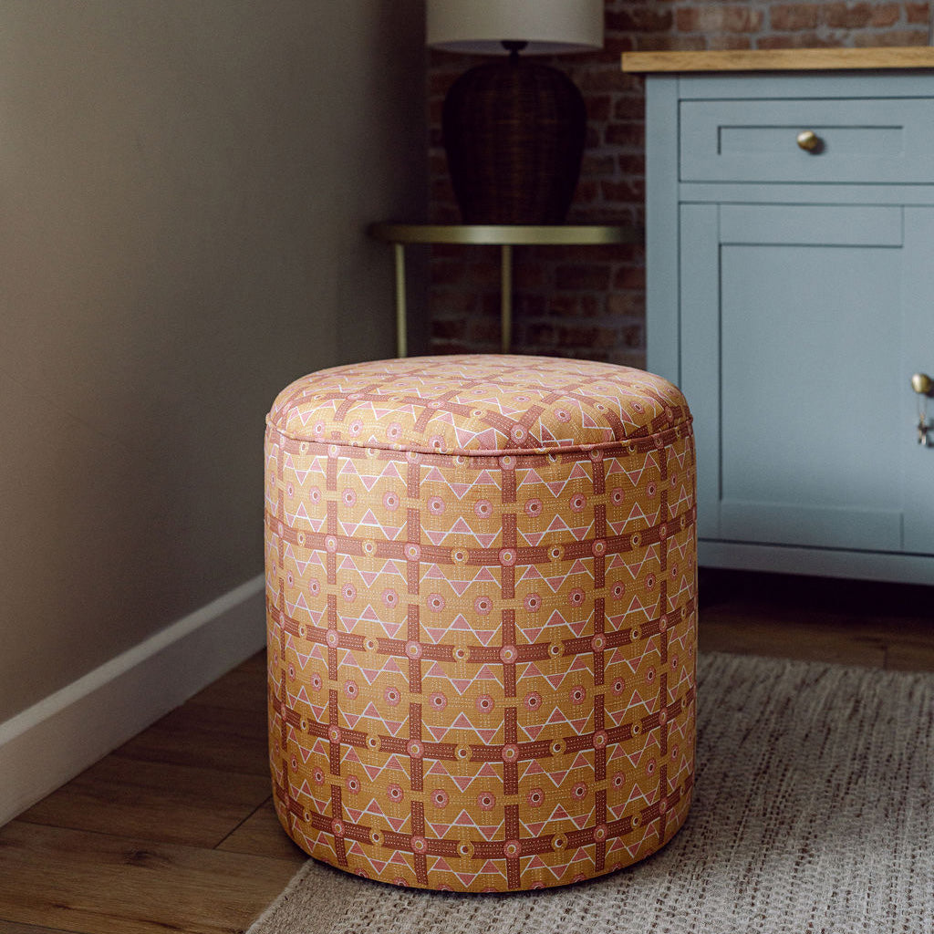 Brown Charbagh Pouffe