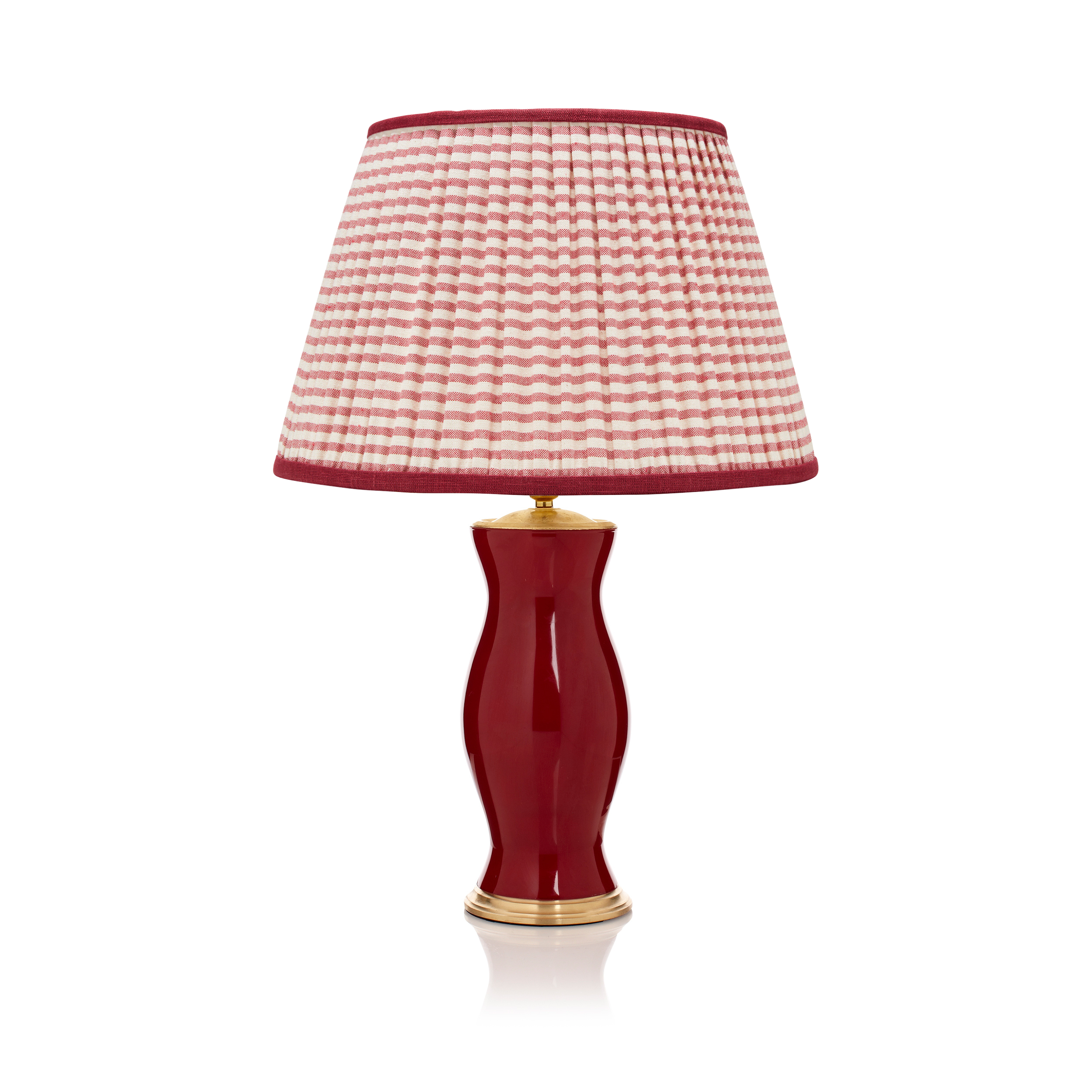 RED STRIPED LAMPSHADE