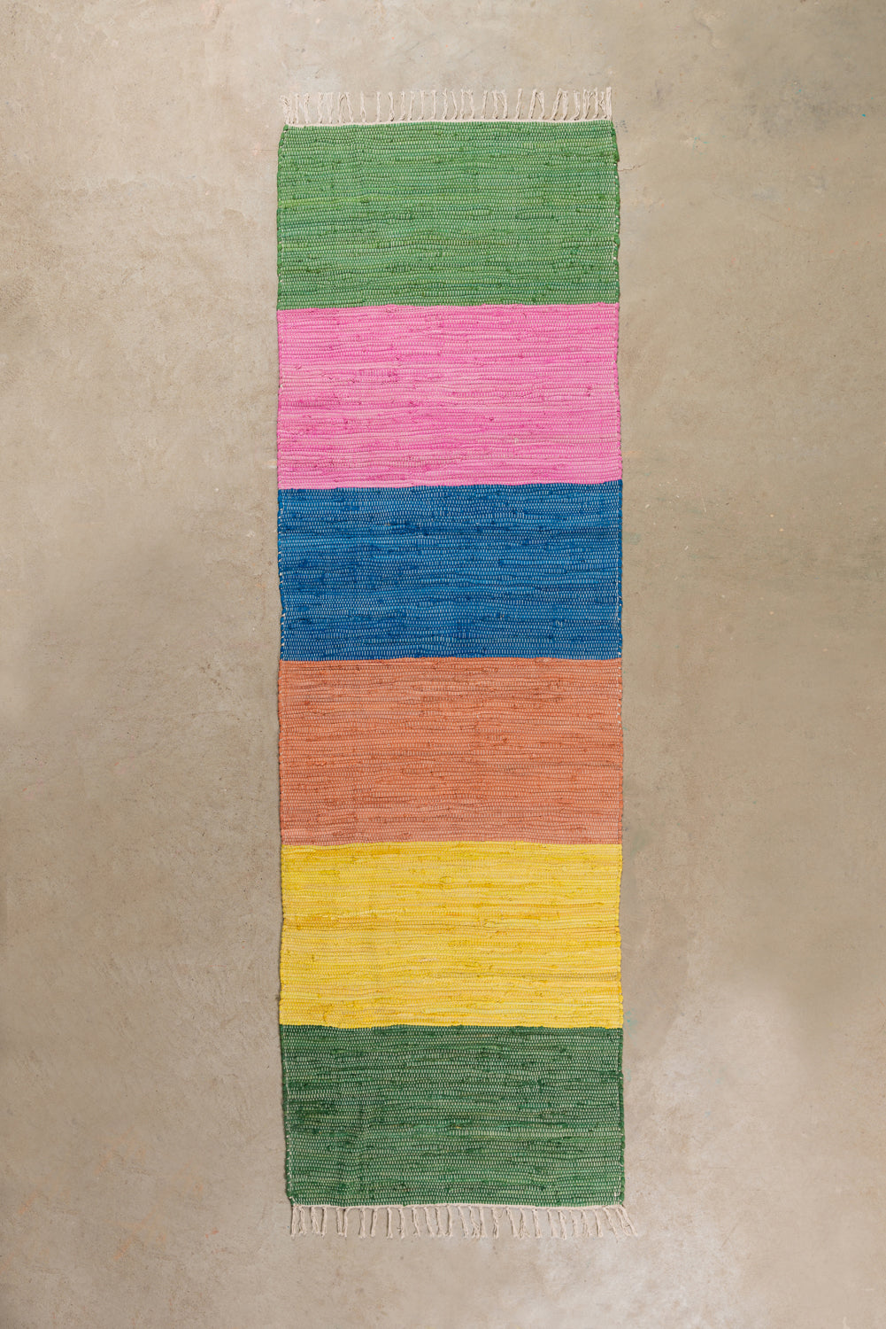 Bright Block Stripe Recycled Runner Rug