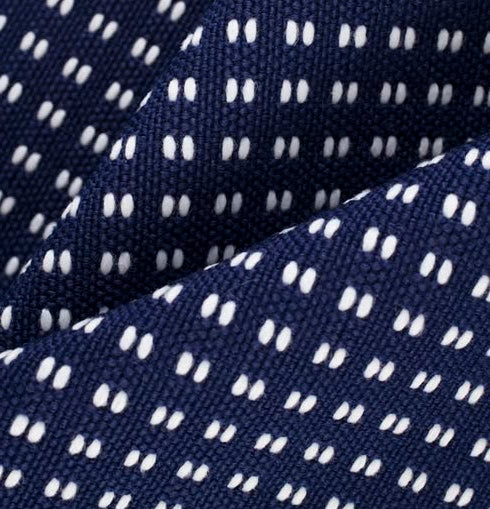 Dots & dashes embroidered parasol with valance