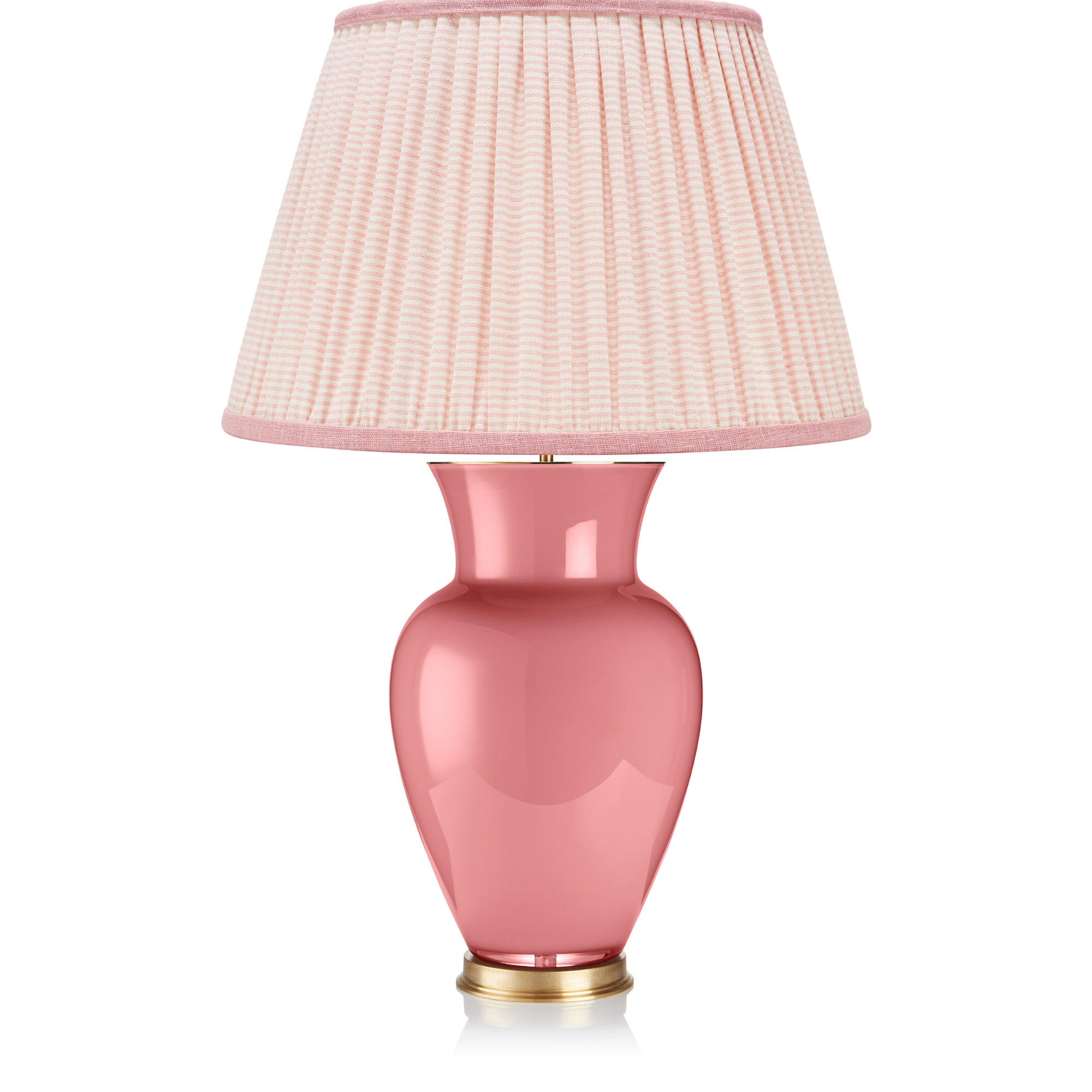 PINK STRIPED LAMPSHADE