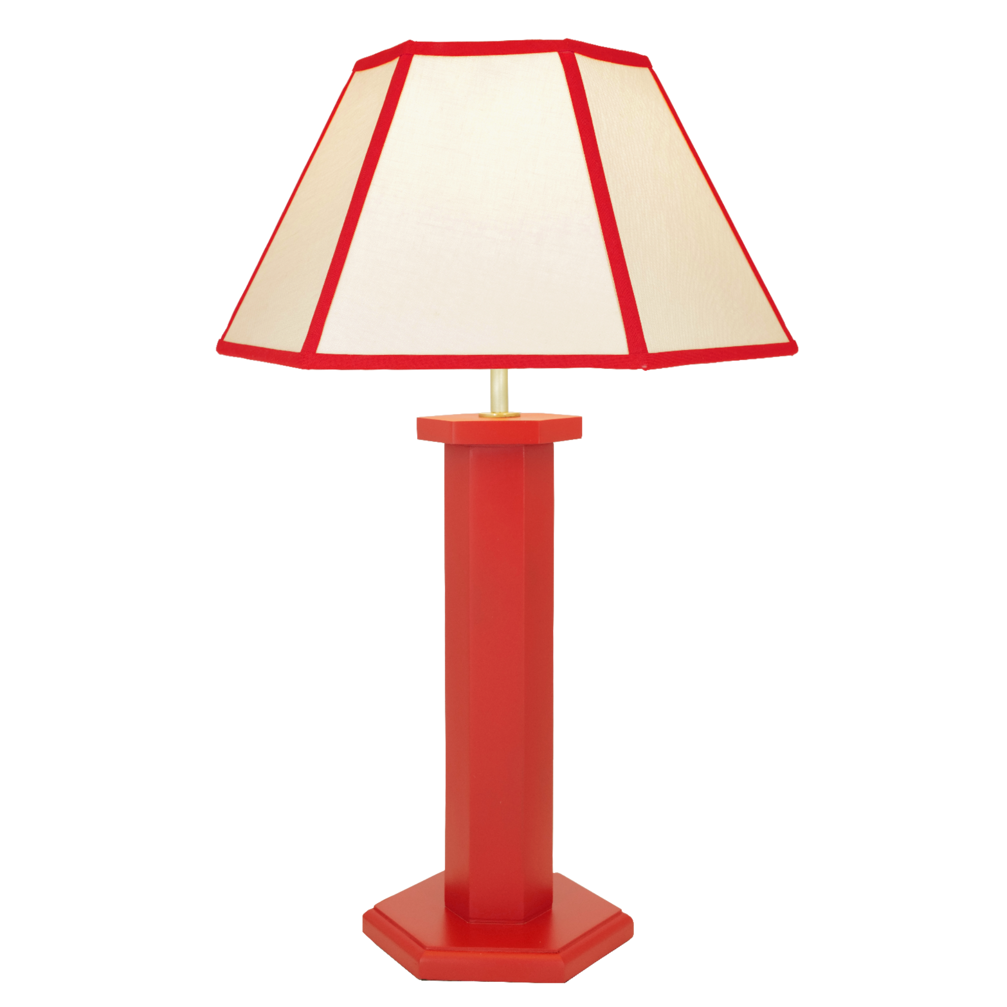 Hexagon Table Lamp | August Red
