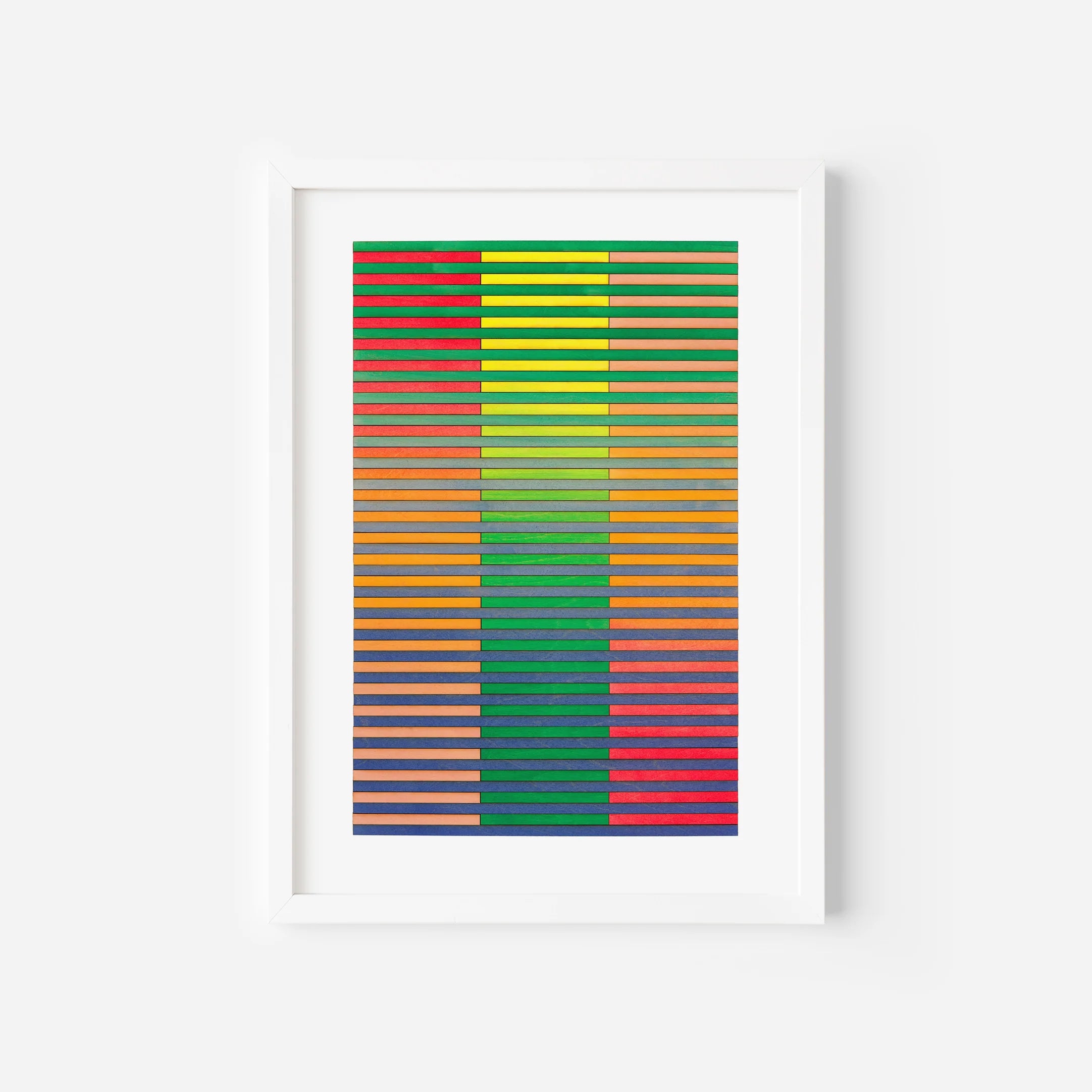 Ohio Stripe Colour Study Framed Painting | Sample Sale