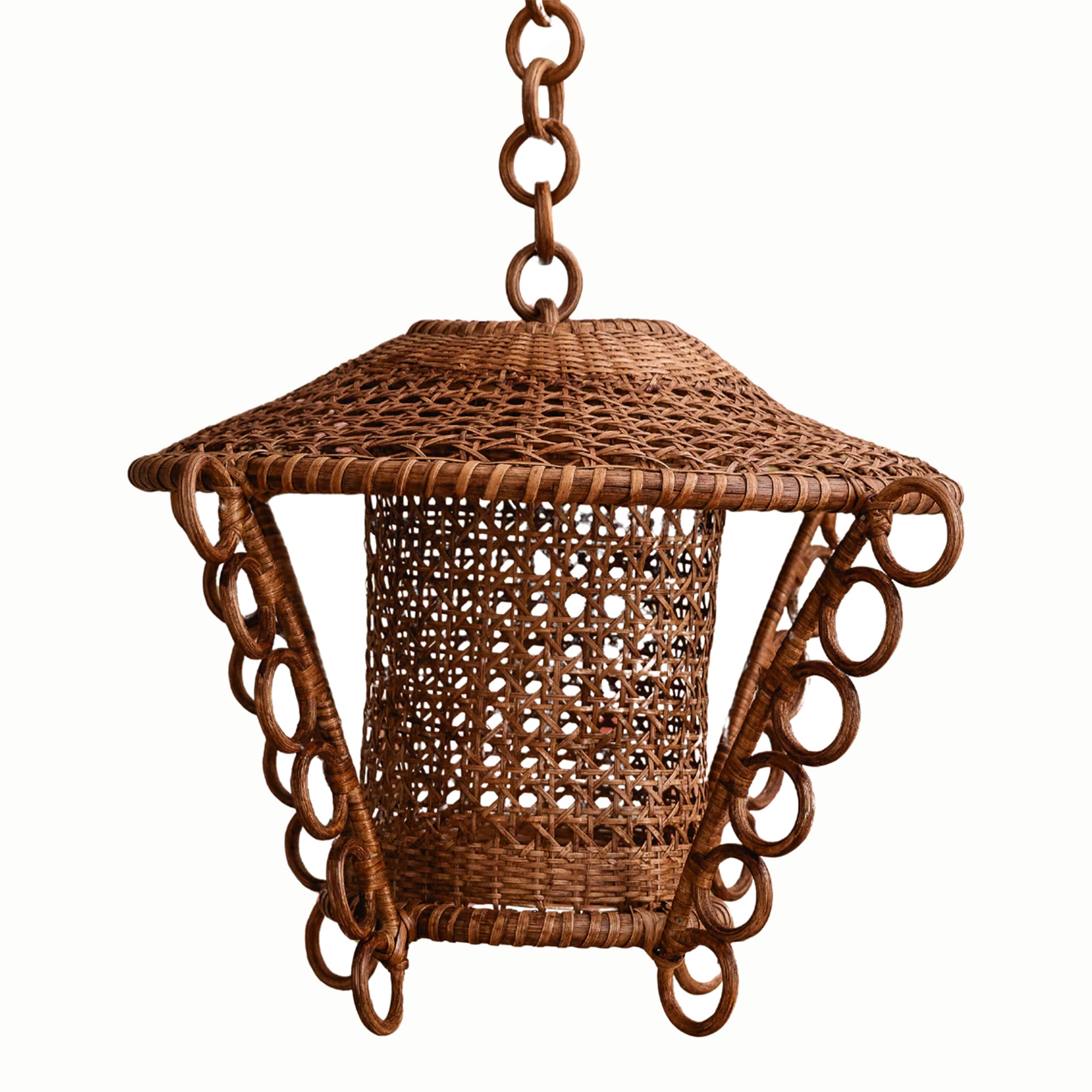 Retro Rattan Lantern/Pendant Shade