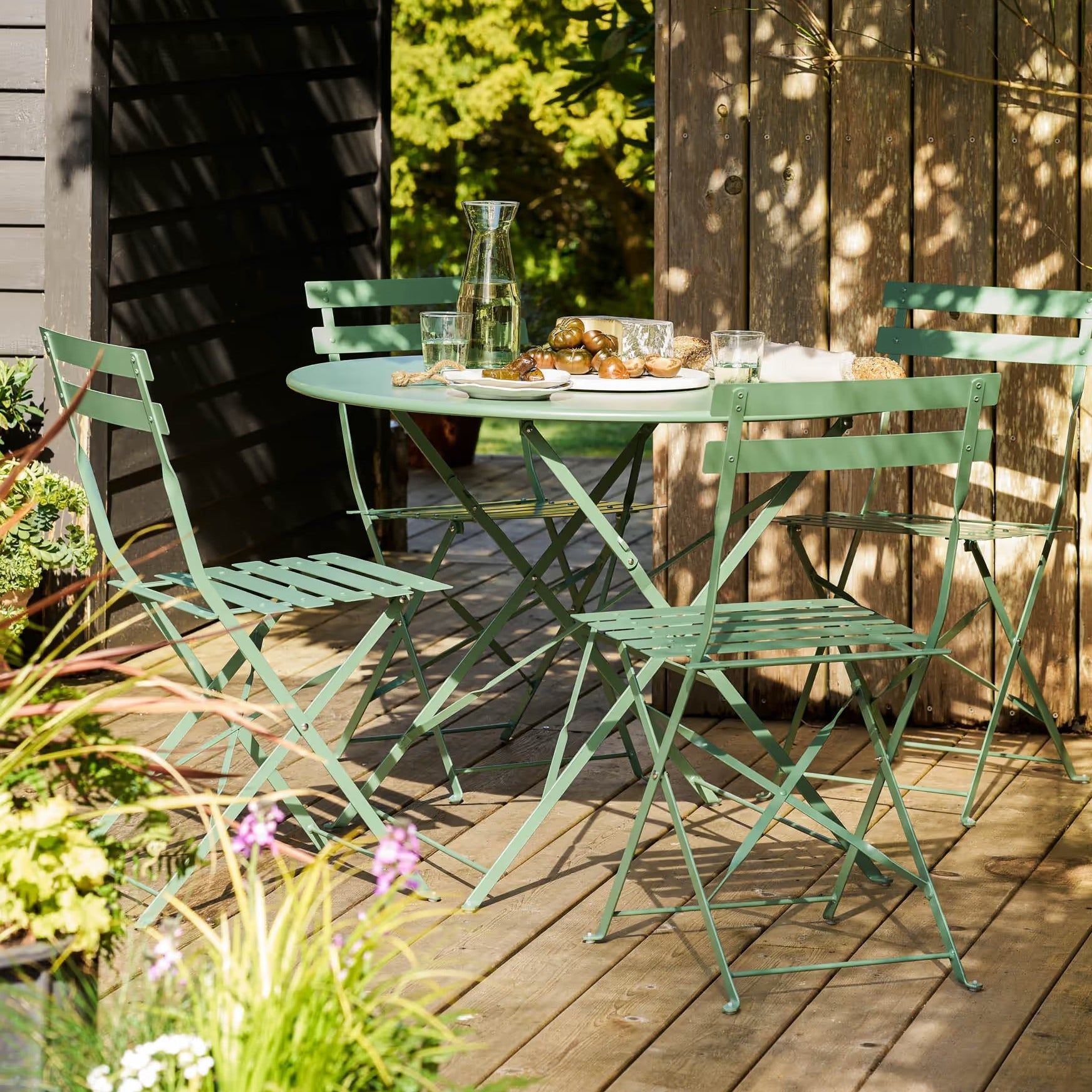 Rive Droite Bistro Table & Chairs Set | Large | Thistle Green