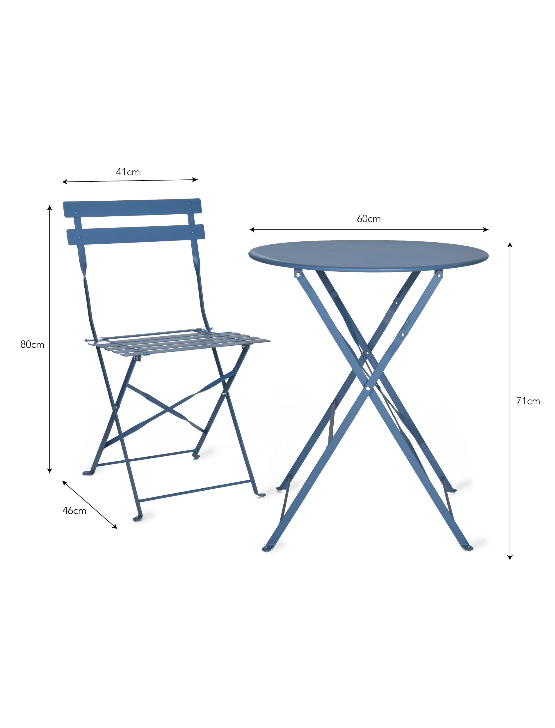 Rive Droite Bistro Table & Chairs Set | Small | Cove Blue