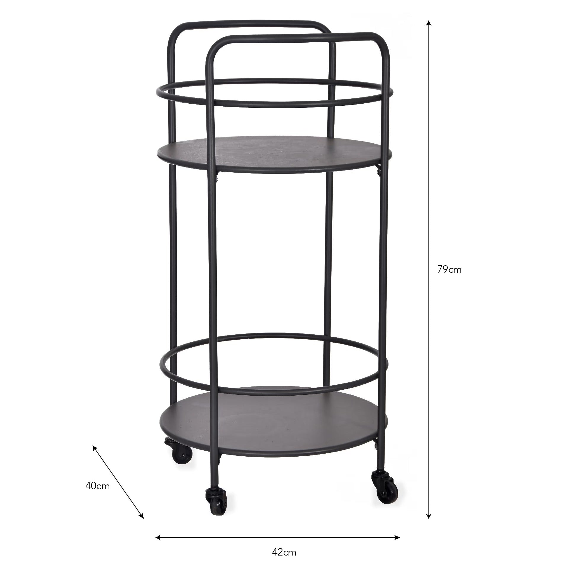 Rive Droite Drinks Trolley | Carbon