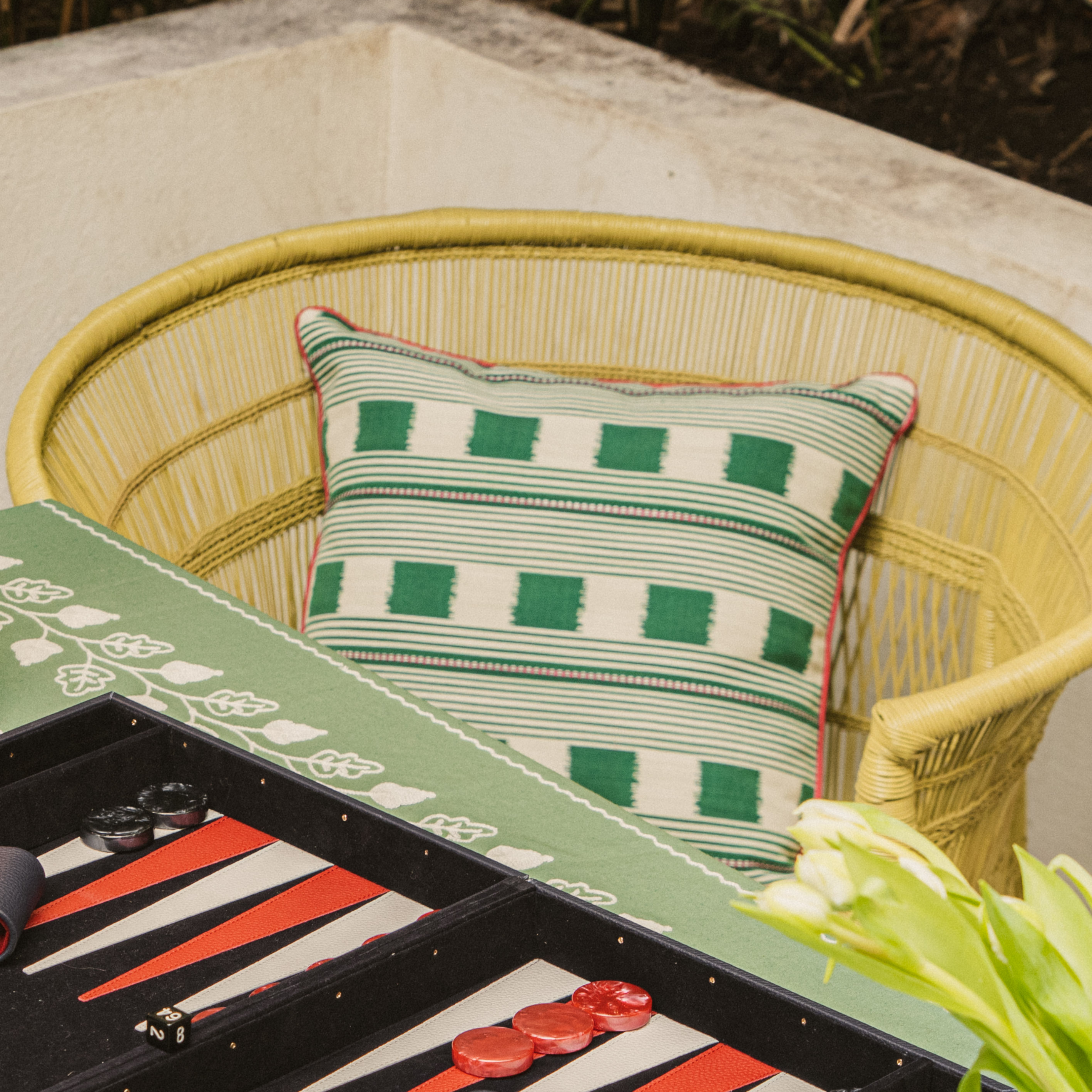 Lost And Found Verde Outdoor Cushion