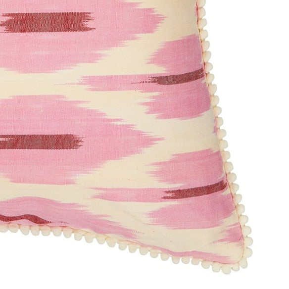 PINK AND CREAM SQUARE CUSHION