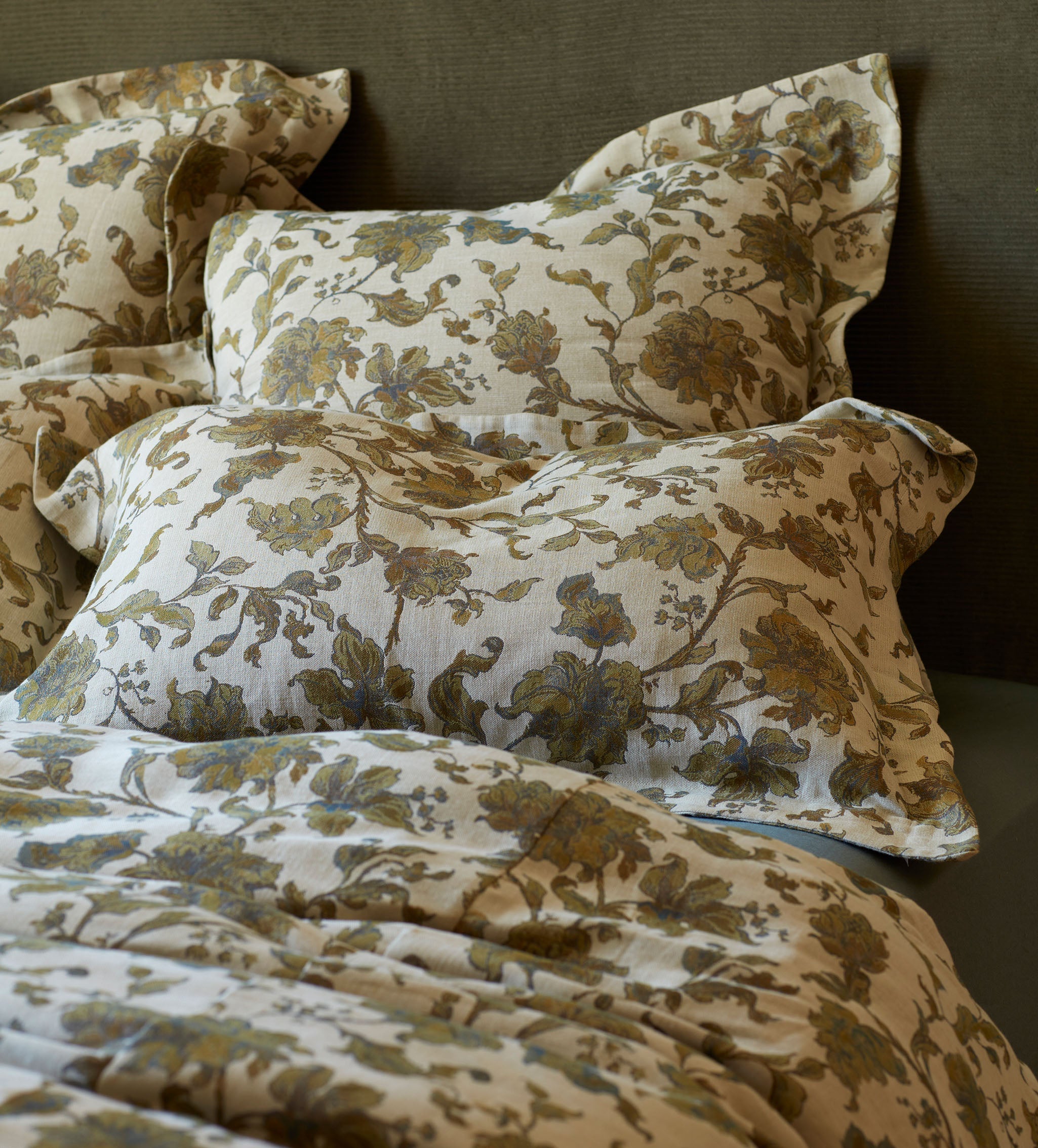 Rosie Floral Jacquard 100% Cotton Pillowcase