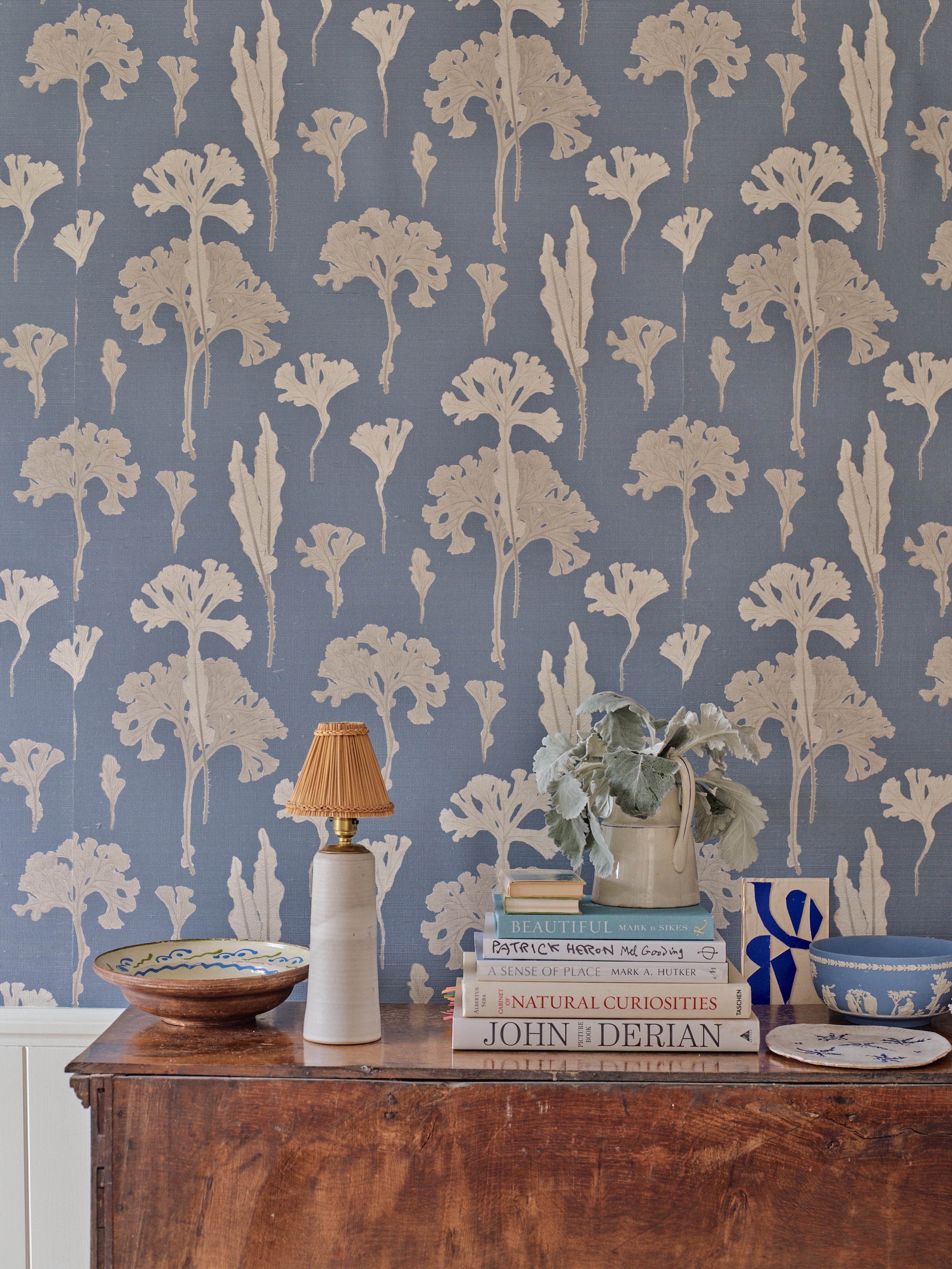 Sea Cabbage Wallpaper - NAVY