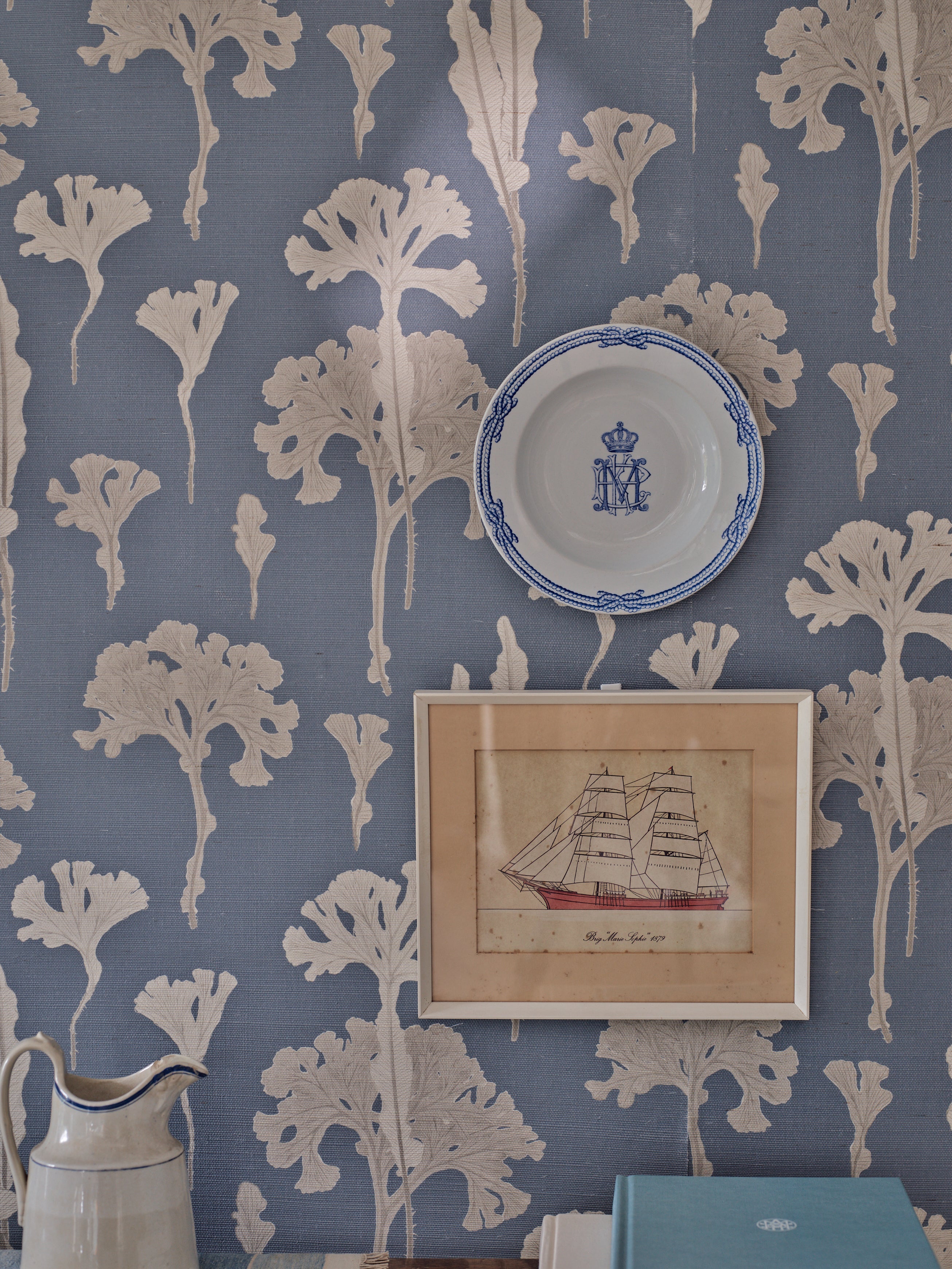 Sea Cabbage Wallpaper - NAVY