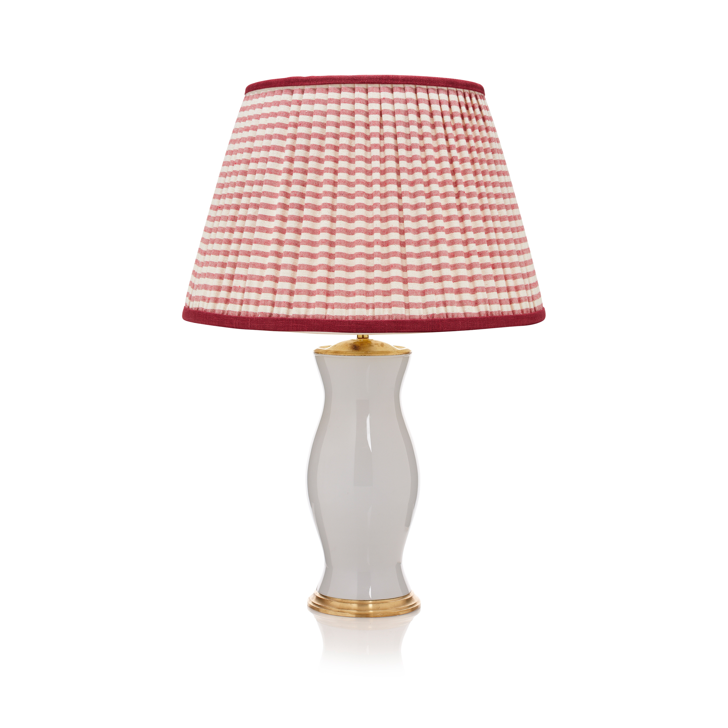 RED STRIPED LAMPSHADE