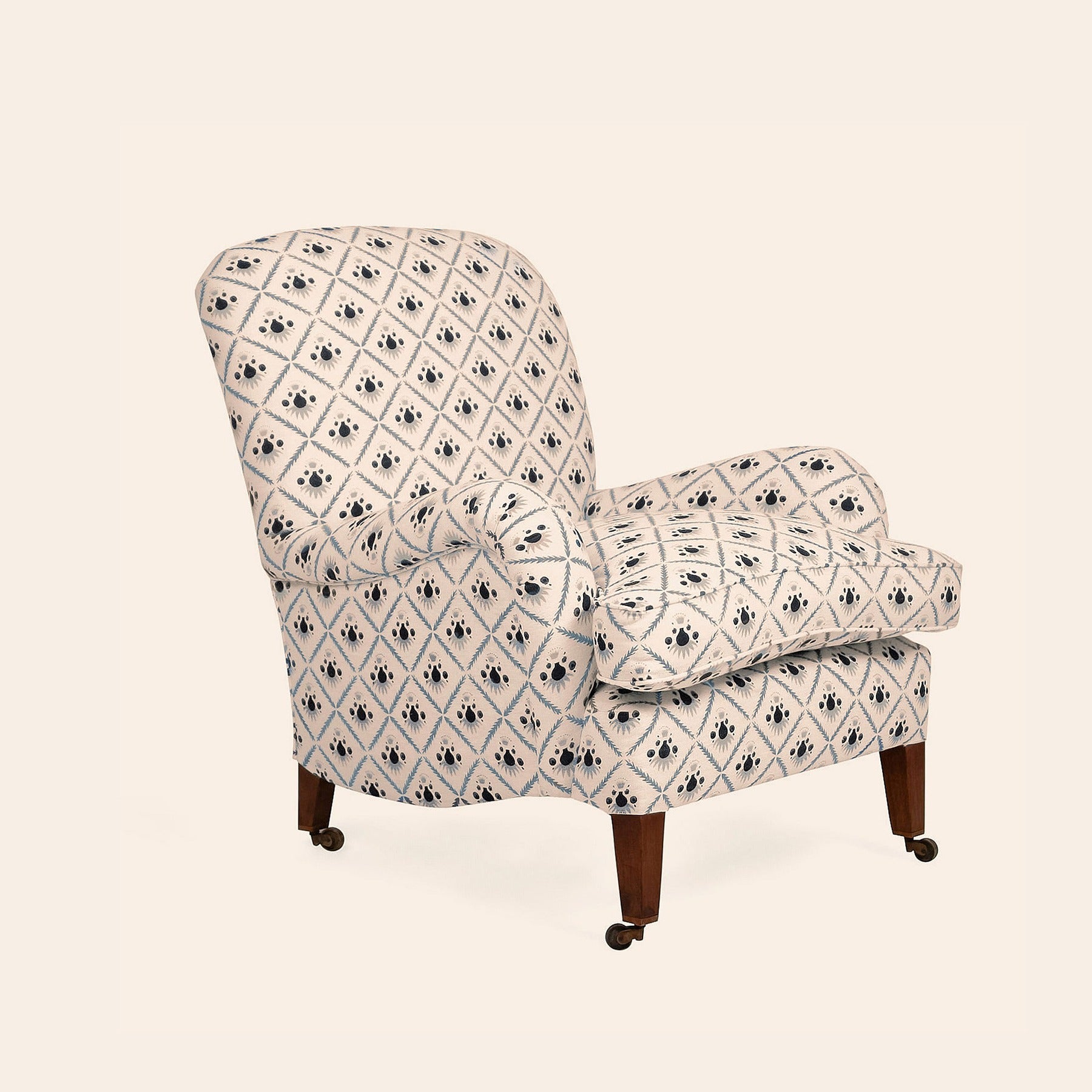 Sofia Armchair, Oxford Blue, Skirt