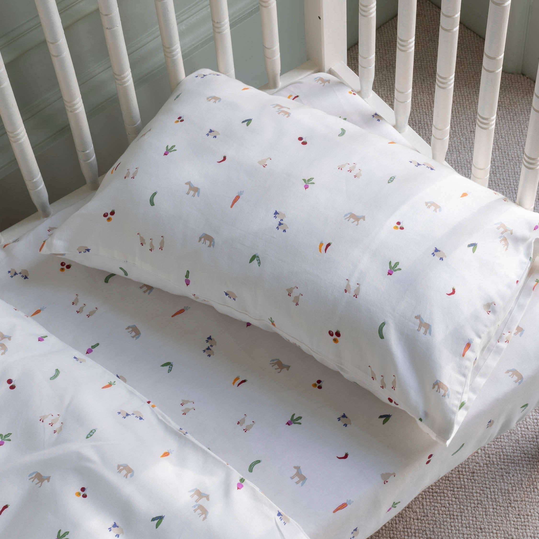 Organic Cotton Cotbed Bedding Set - Little Farm