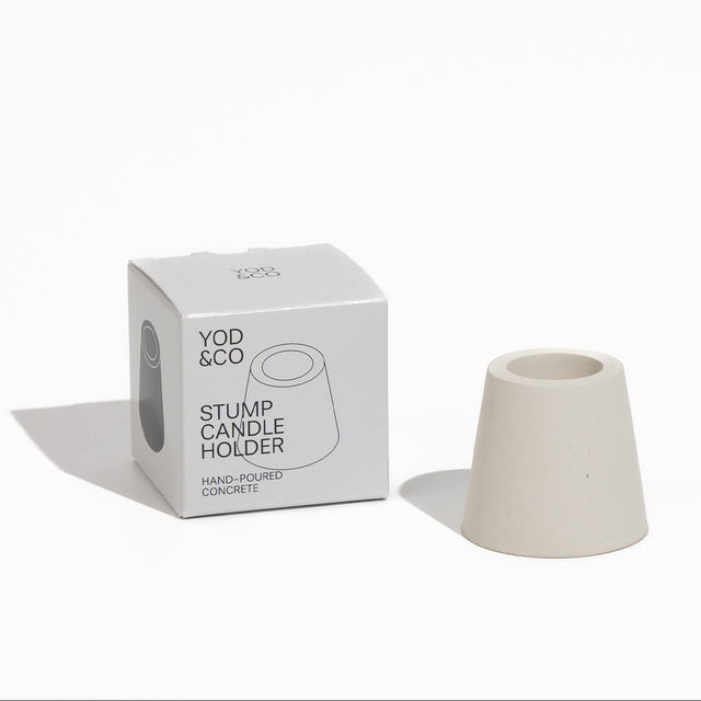 Stump Candle Holder | Light Grey