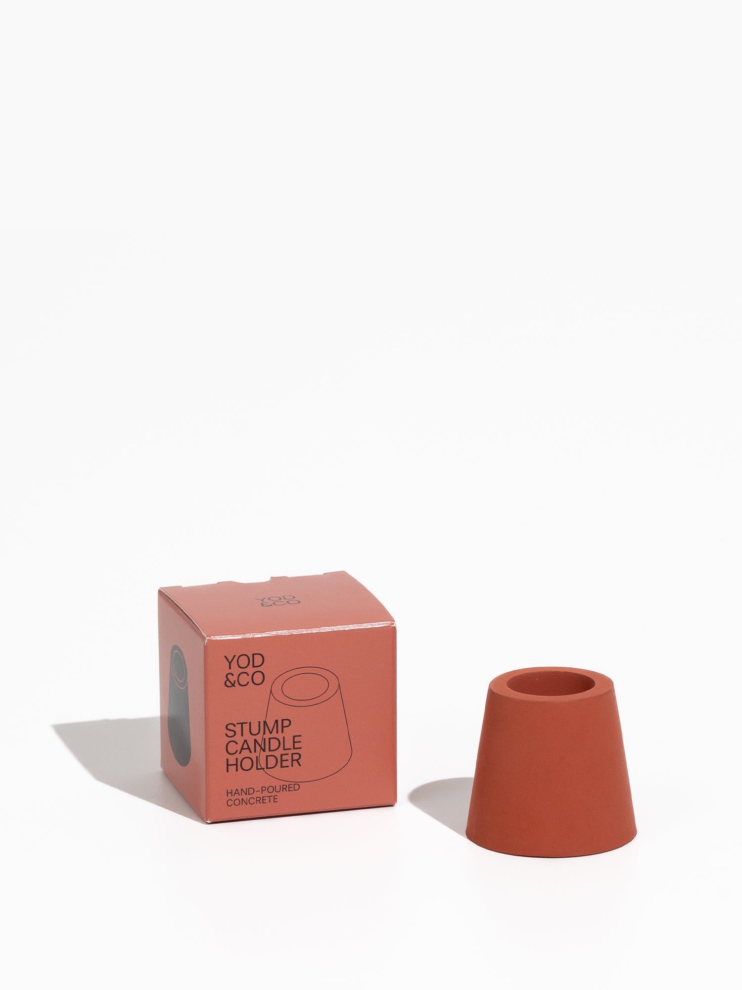 Stump Candle Holder - Rust