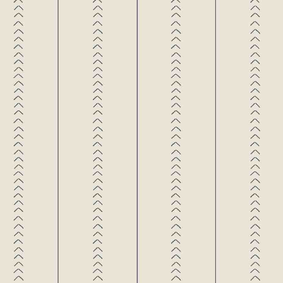 Sail Stitch Stripe Fabric - Charcoal