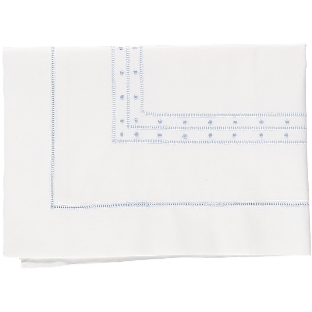 Matilda Blue Cotton Pillowcase - Super King Size