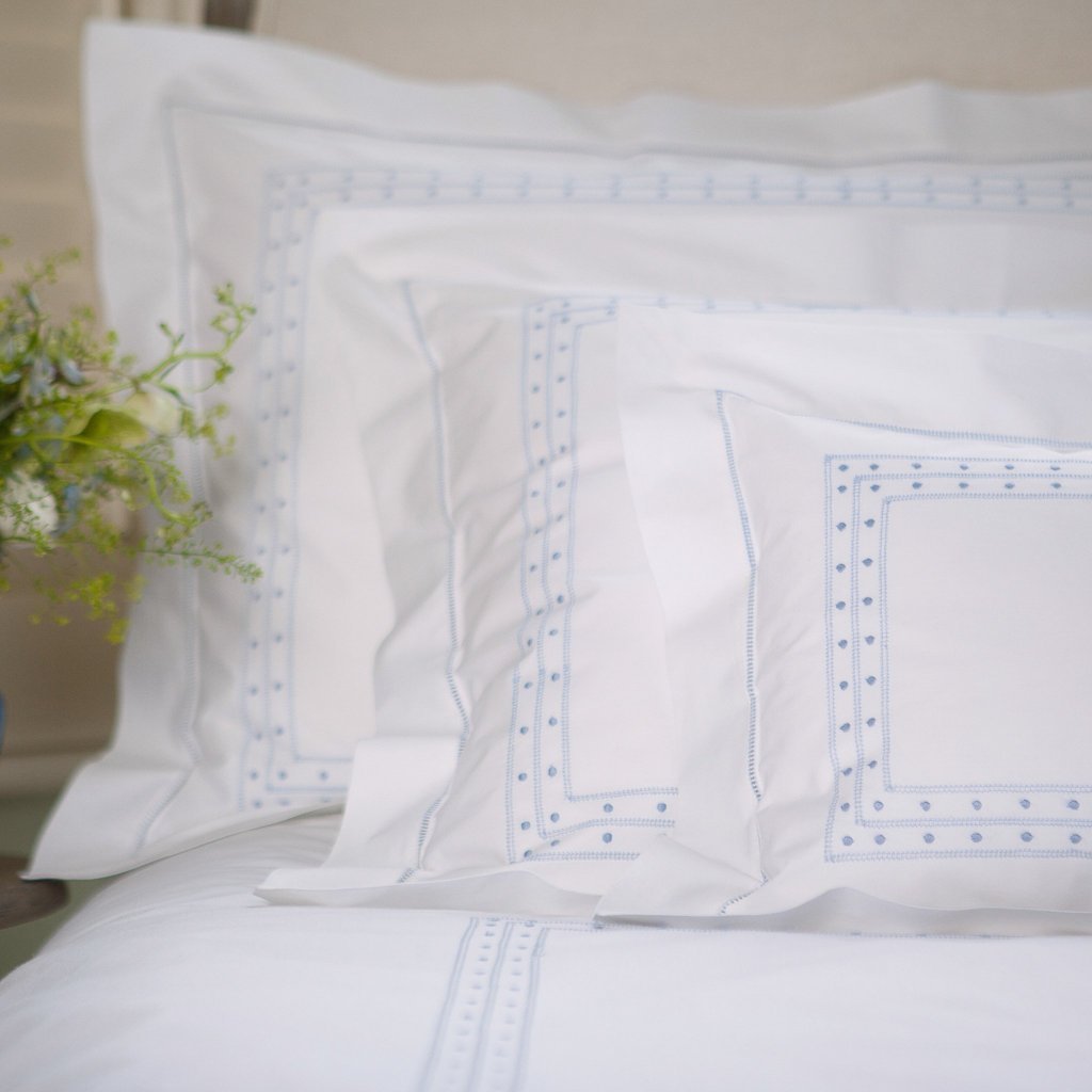 Matilda Blue Cotton Pillowcase - Super King Size