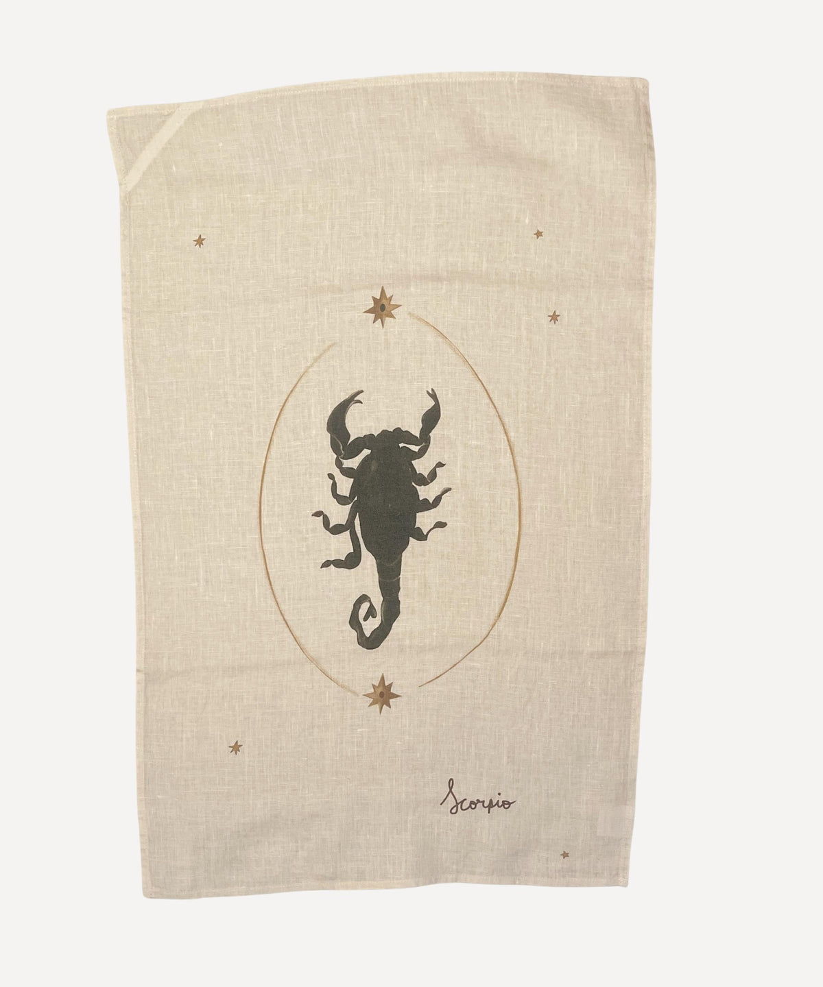 Zodiac Linen Tea Towel - Scorpio