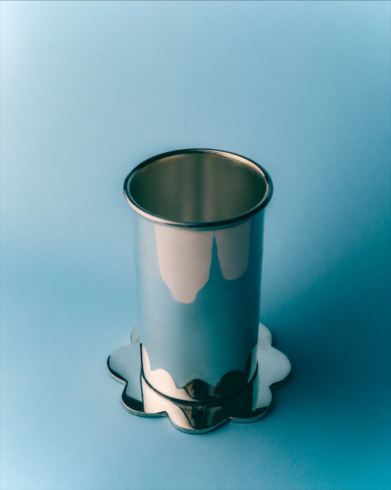 Marla Primrose Scallop Silver Plate Bud Vase