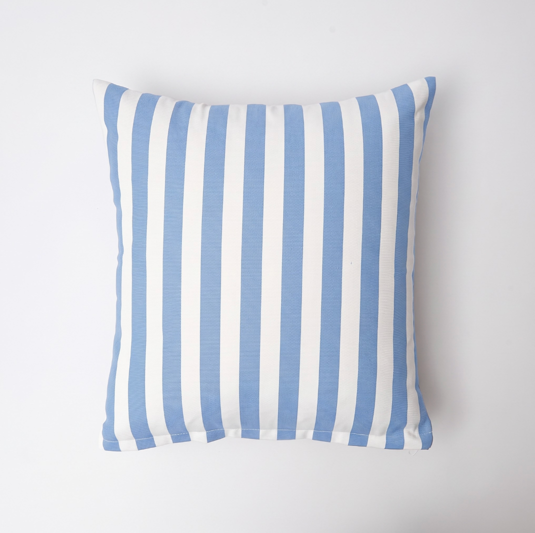 Blue Striped Outdoor Cushion