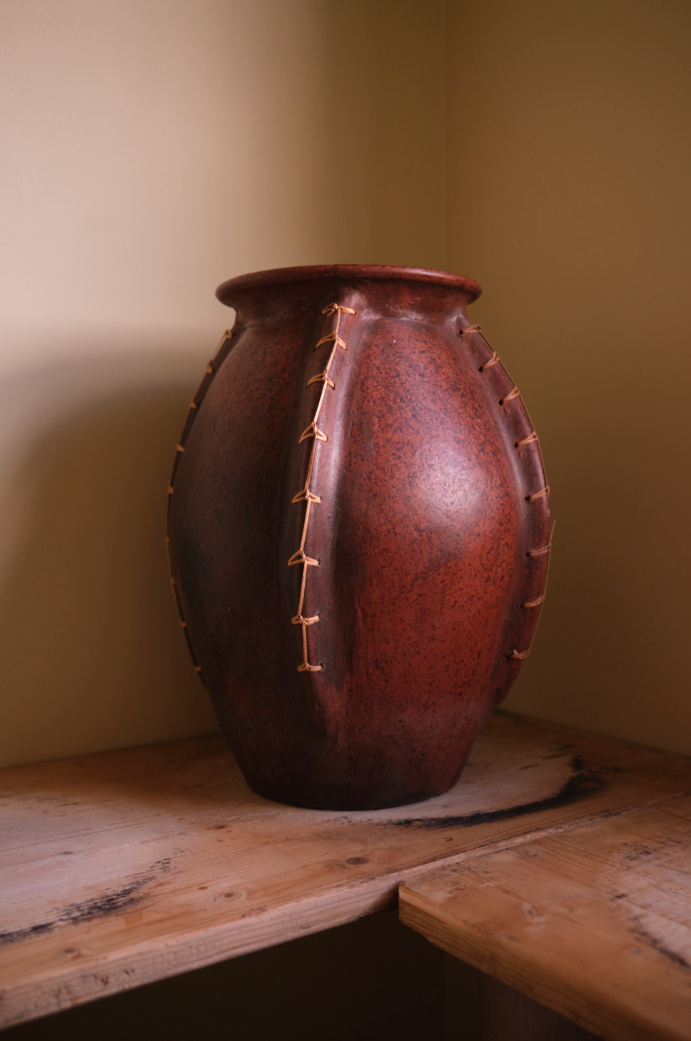 Swedish floor Vase with bindings