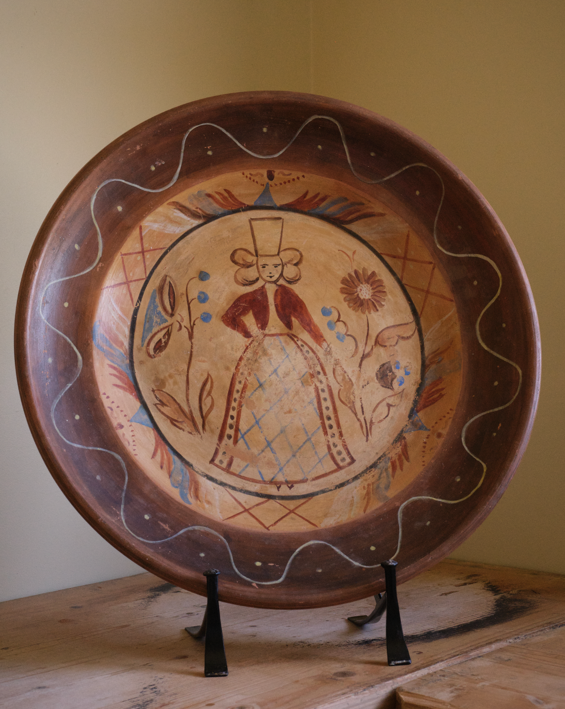 Swedish folk art style dish