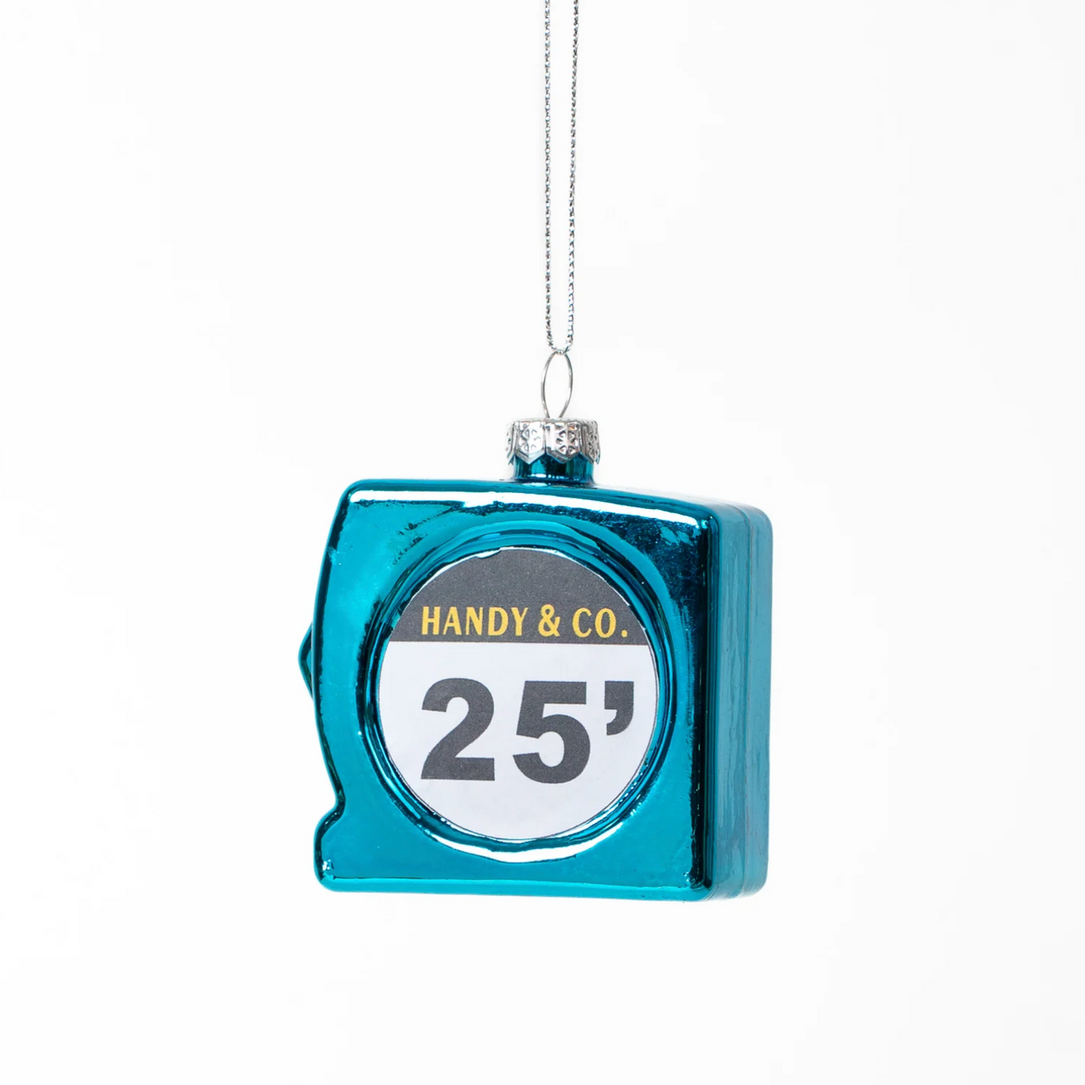 Tape Measure Glass Ornament