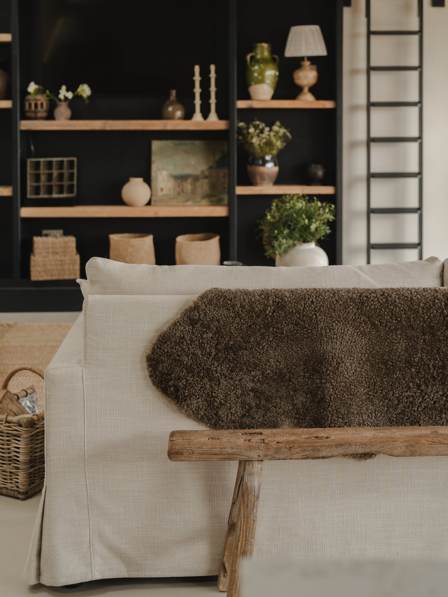 Double Shearling Rug - Fawn