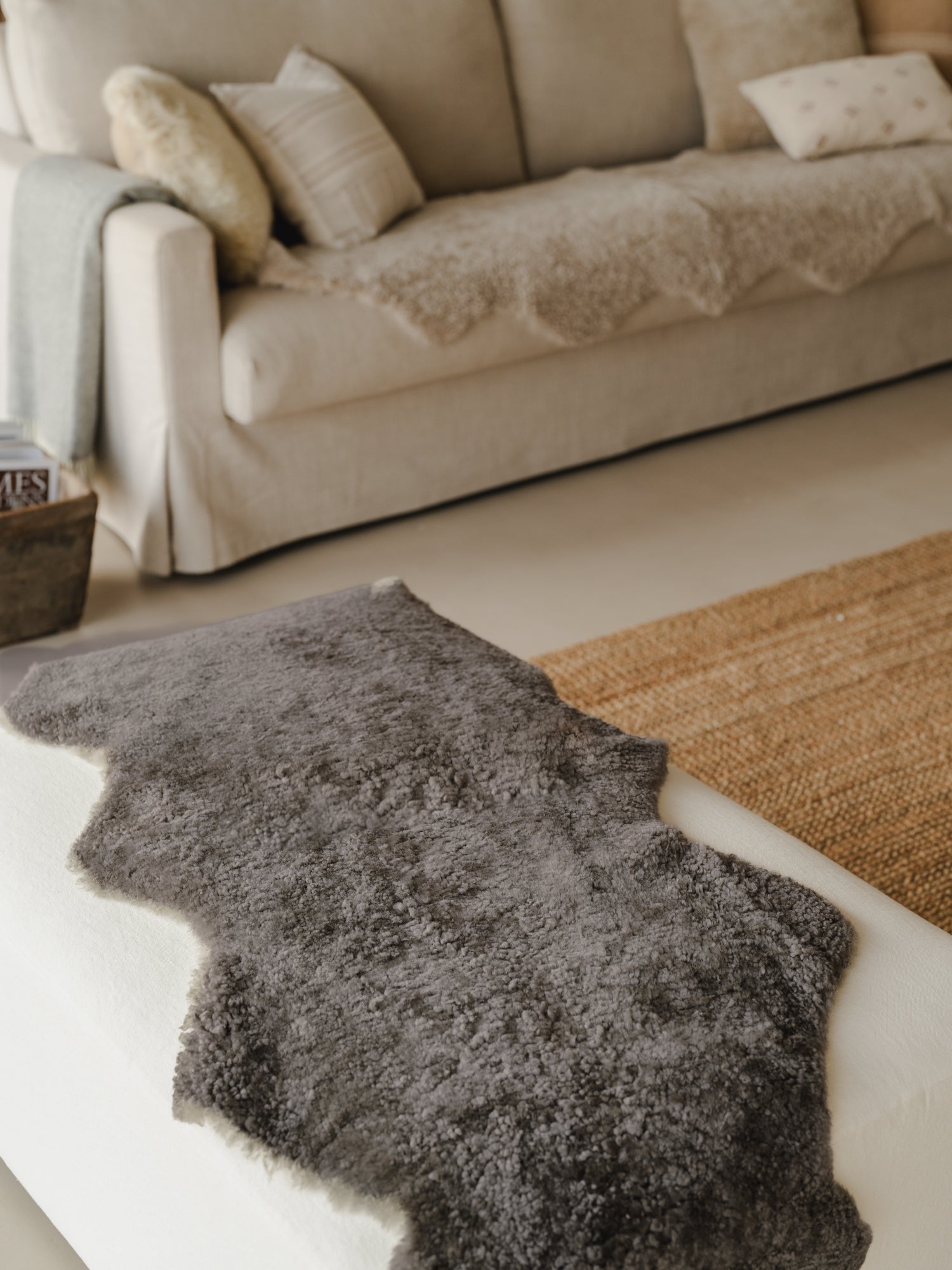 Double Shearling Rug | Mist
