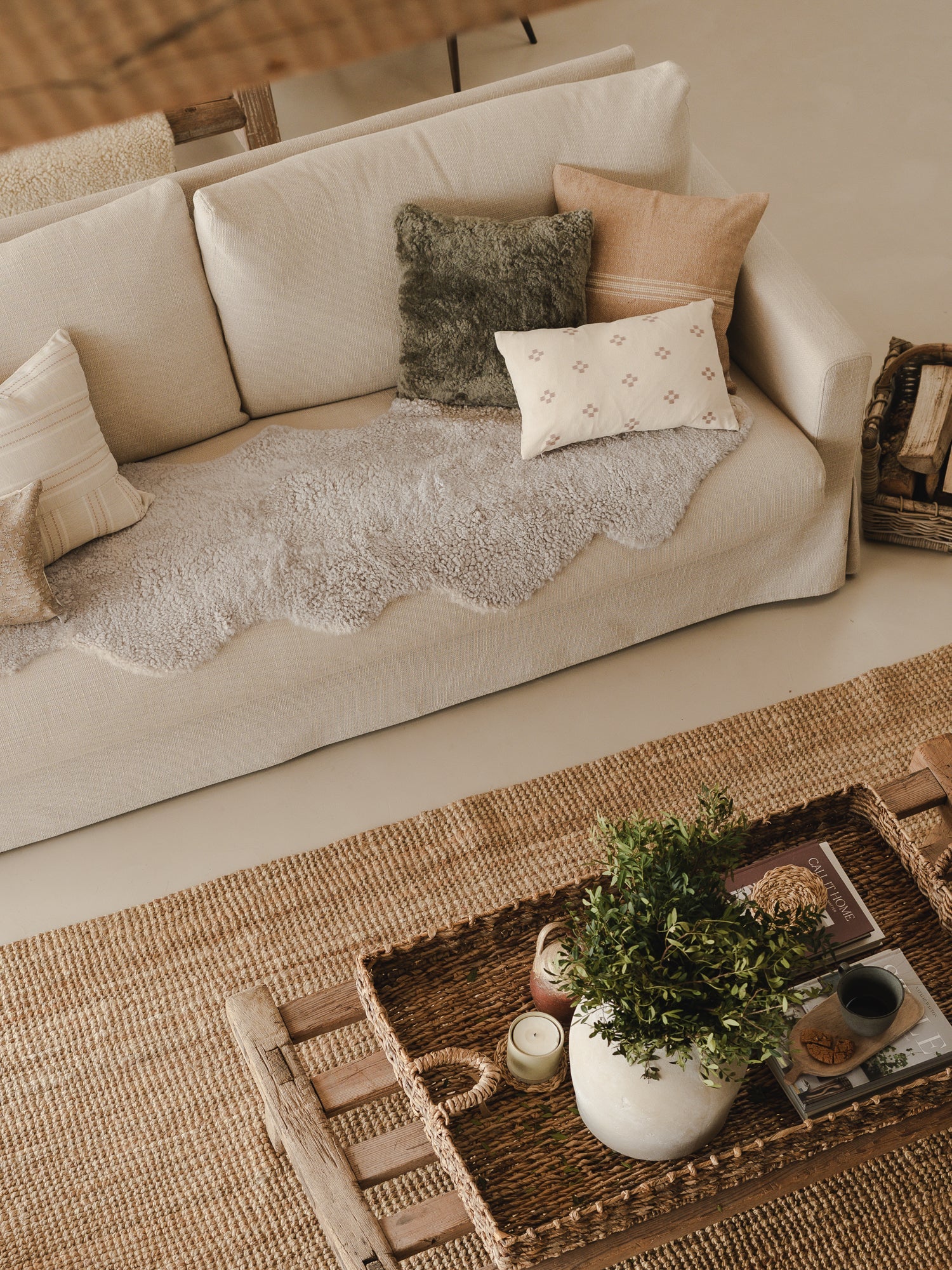 Double Shearling Rug - Oatmeal