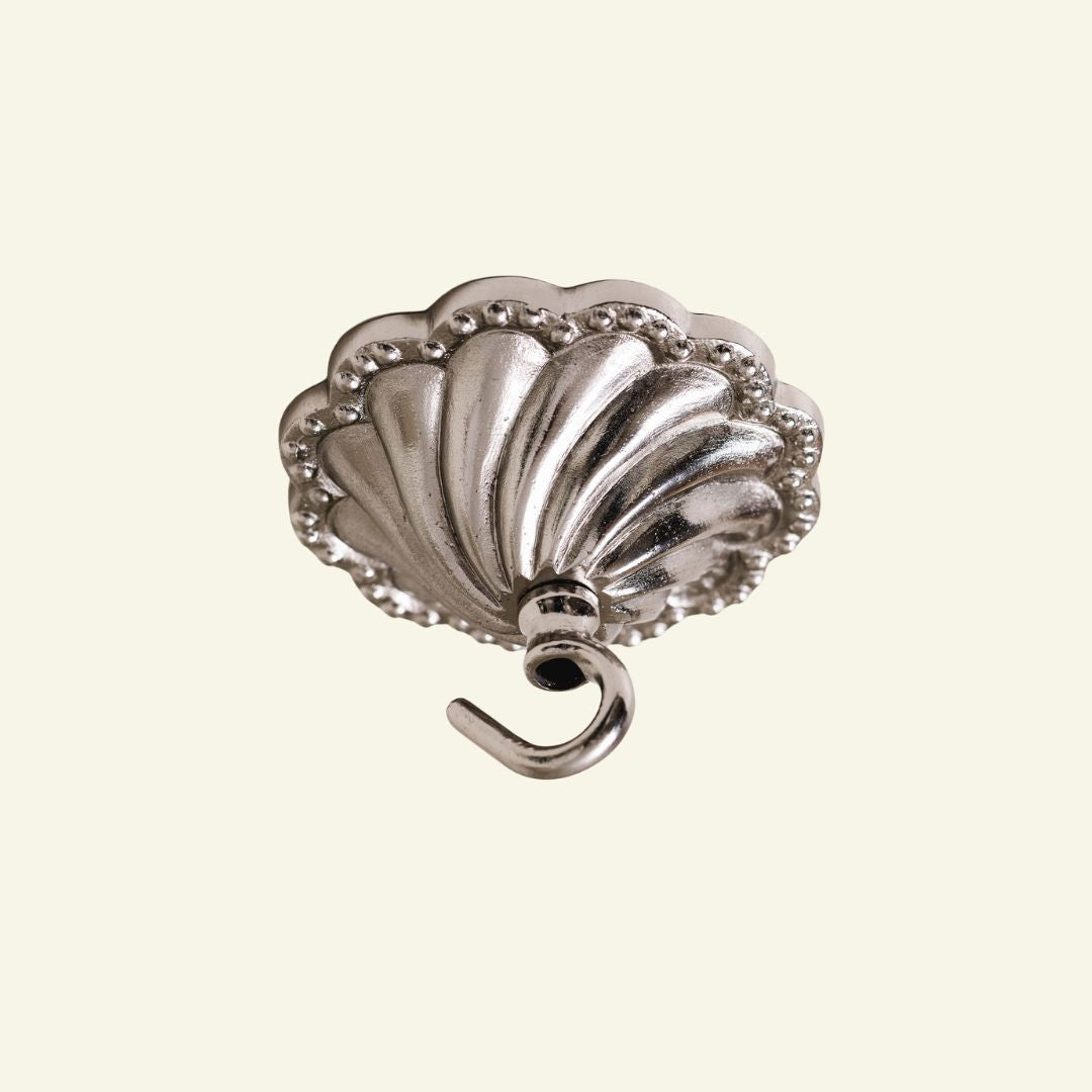 Shell Brass Ceiling Rose (Chrome)