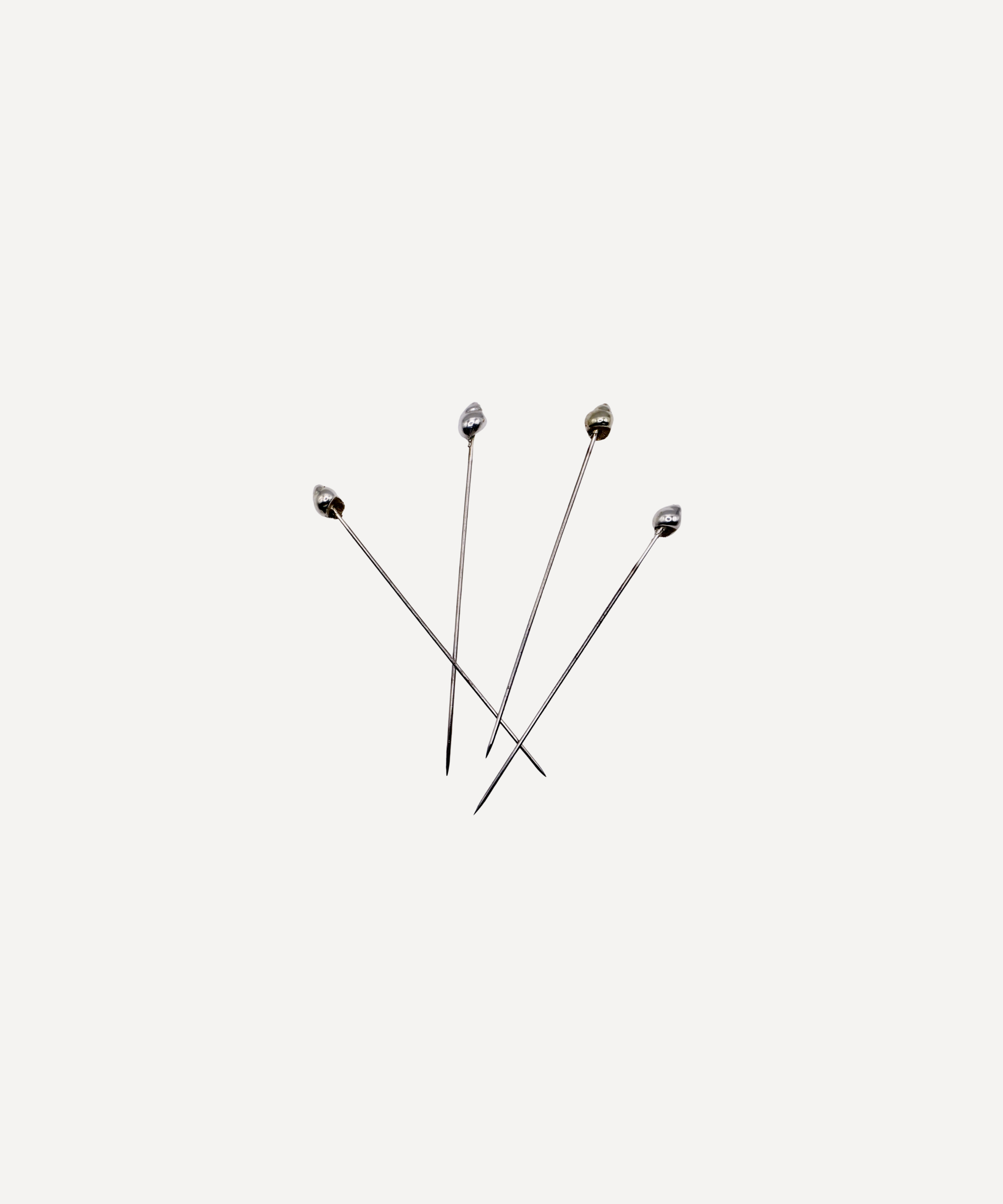 Marla Primrose Silver Plate Shell Cocktail Sticks – Set of 4